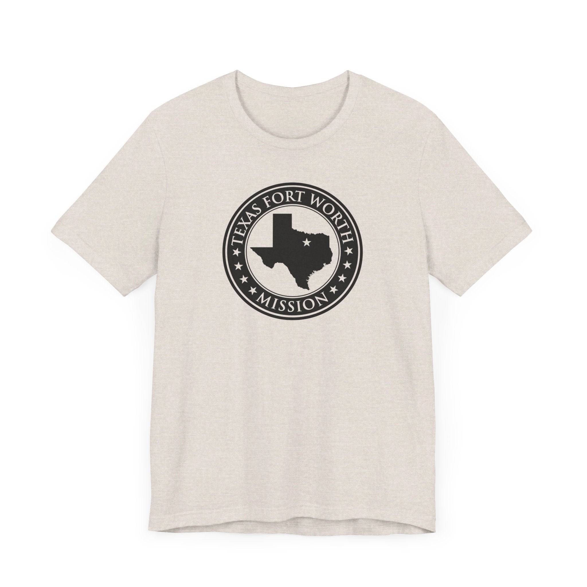 Texas Fort Worth Mission Circular Monochrome Logo T-Shirt - Mission Wishlist - LDS Missionary Gift Store