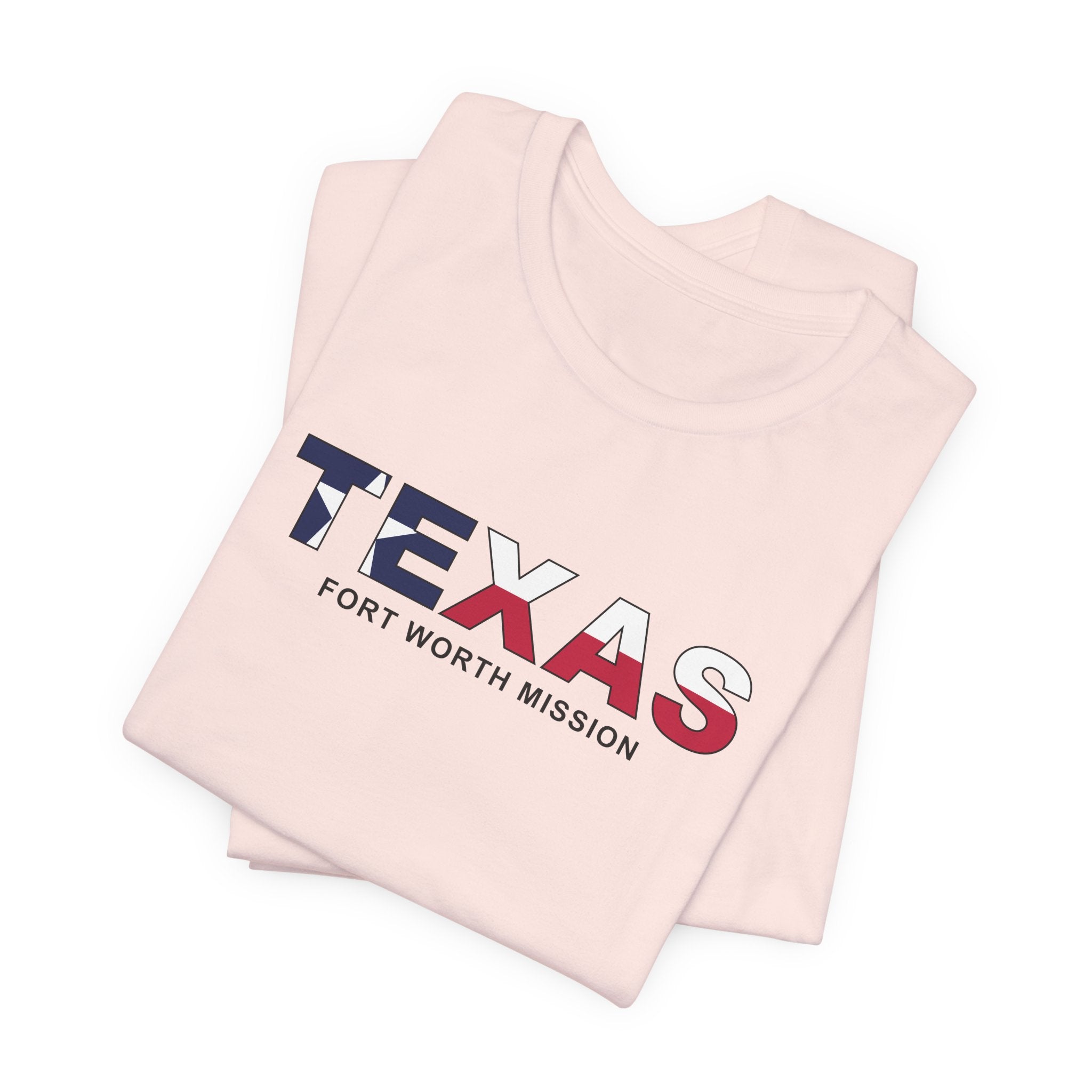 Texas Fort Worth Mission Flag Title T-shirt - Latter-Day Saint LDS Missionary Gift - Book of Mormon