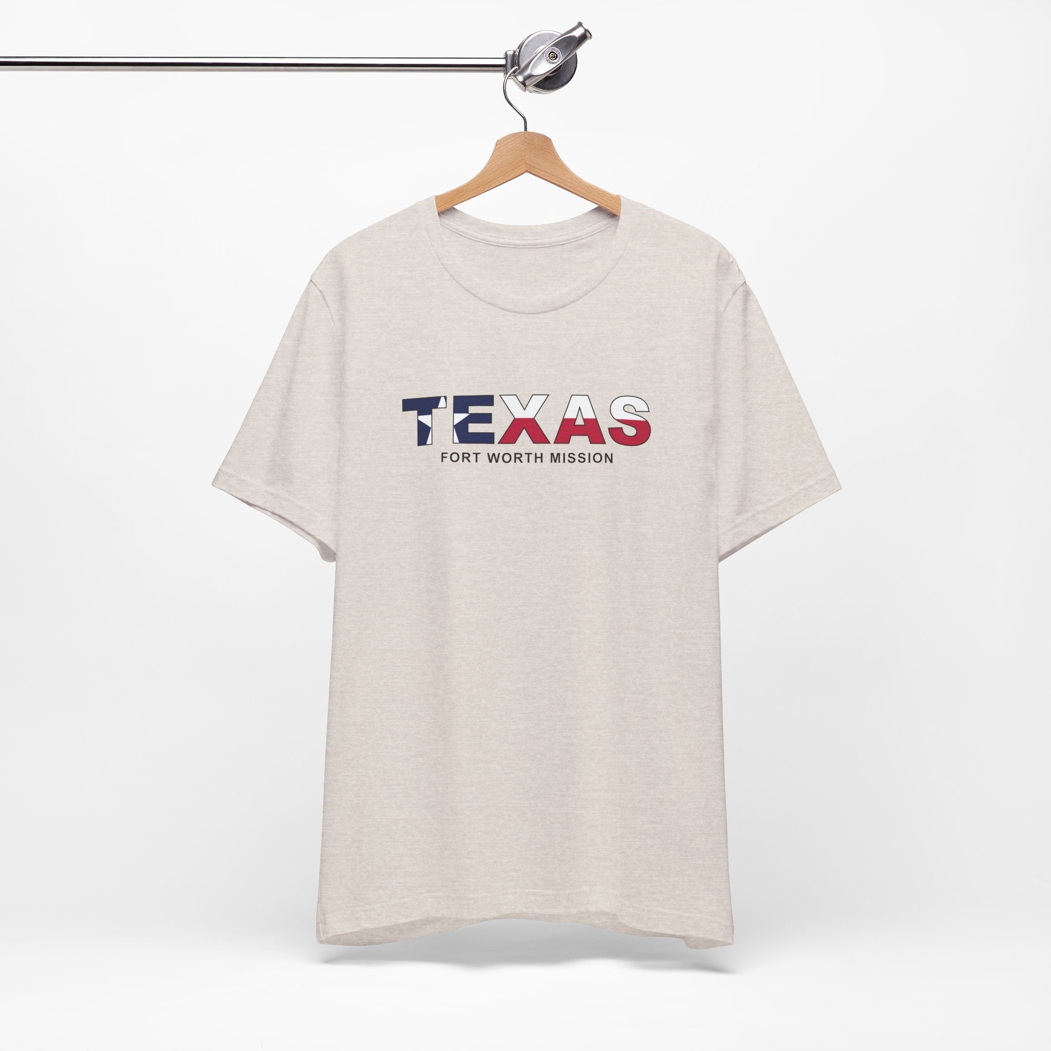 Texas Fort Worth Mission Flag Title T-shirt - Latter-Day Saint LDS Missionary Gift - Book of Mormon