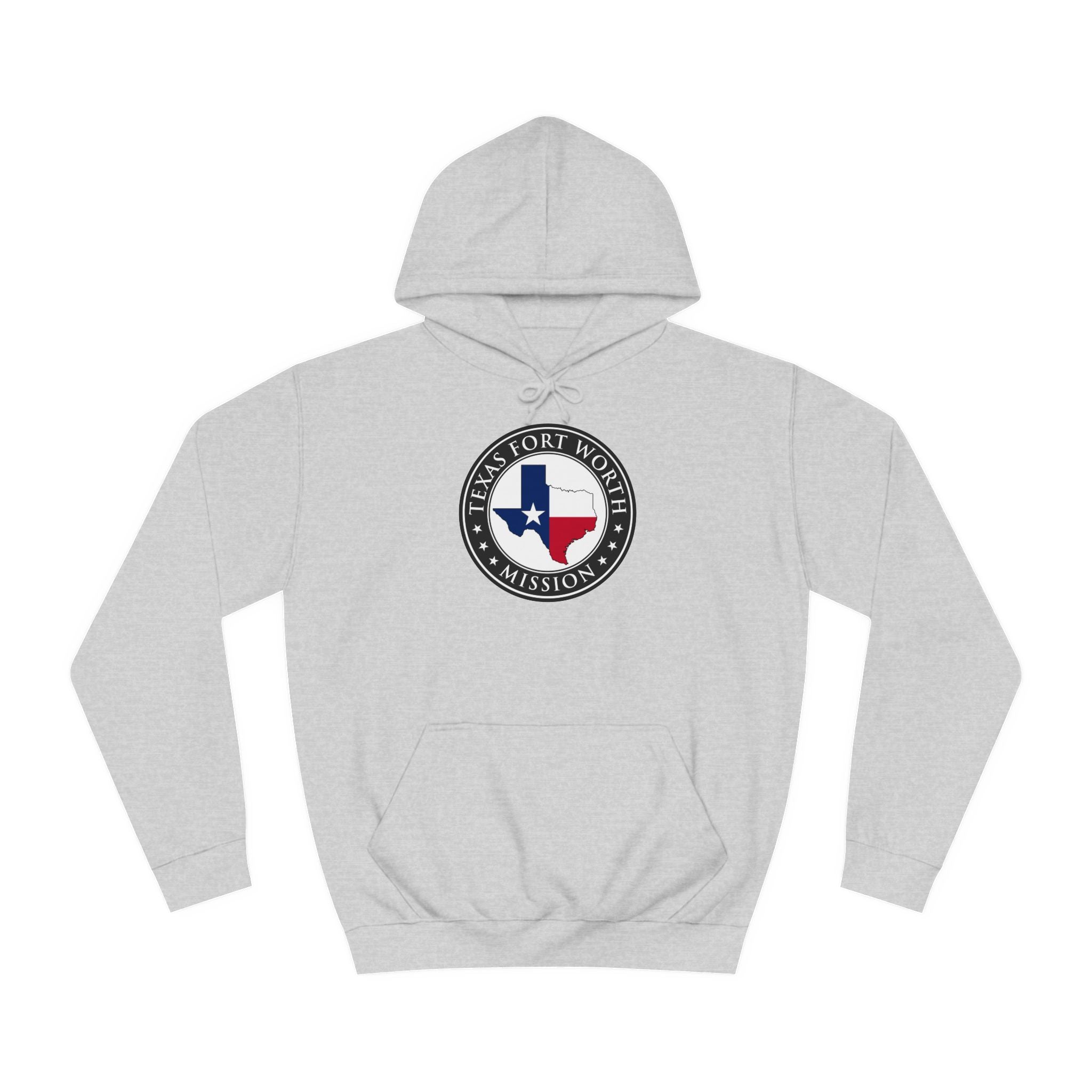 Texas Fort Worth Mission State Flag Logo (Black Border) College Hoodie - Mission Wishlist - LDS Missionary Gift Store