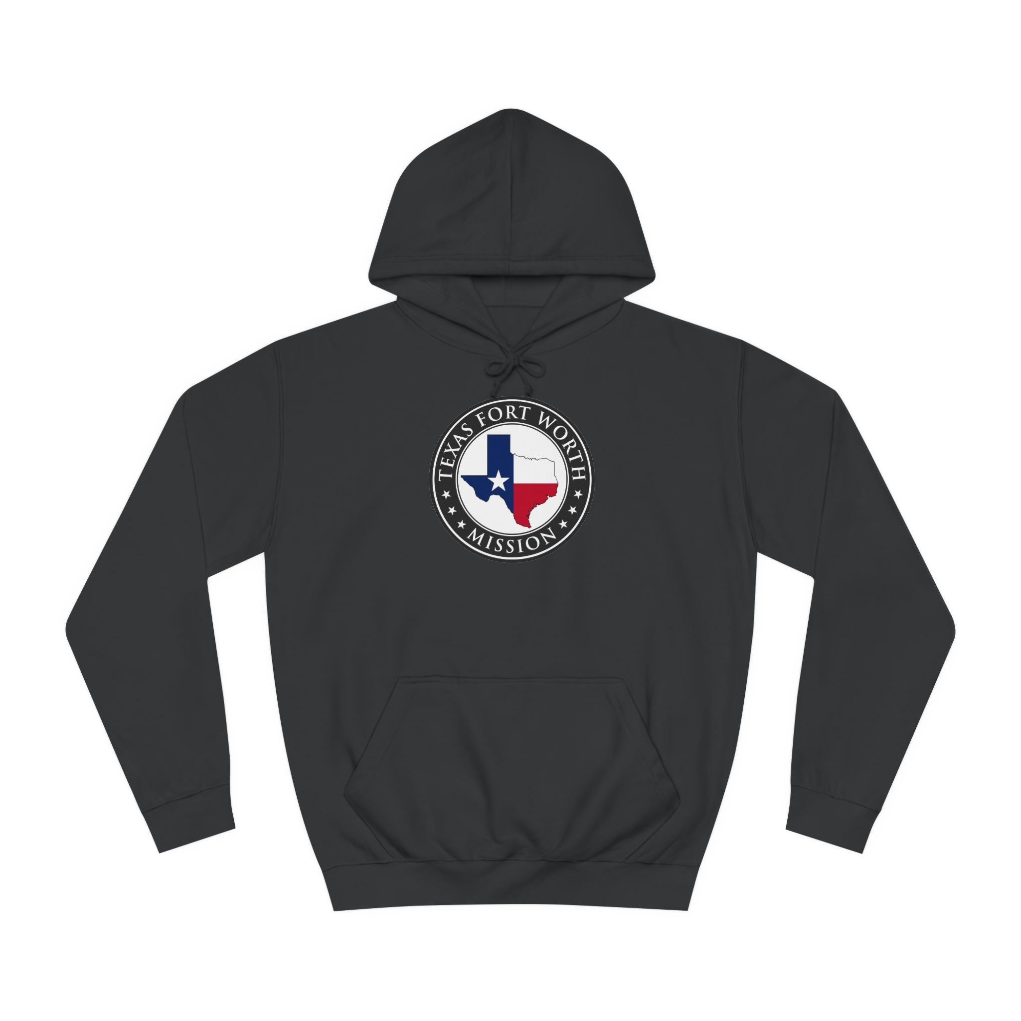 Texas Fort Worth Mission State Flag Logo (Black Border) College Hoodie - Mission Wishlist - LDS Missionary Gift Store