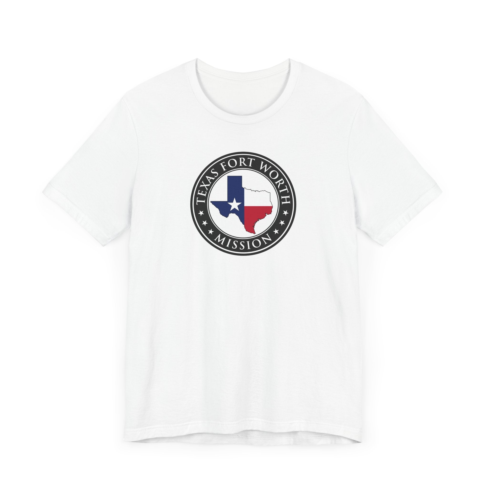 Texas Fort Worth Mission State Flag Logo (Black Border) T-shirt - Mission Wishlist - LDS Missionary Gift Store