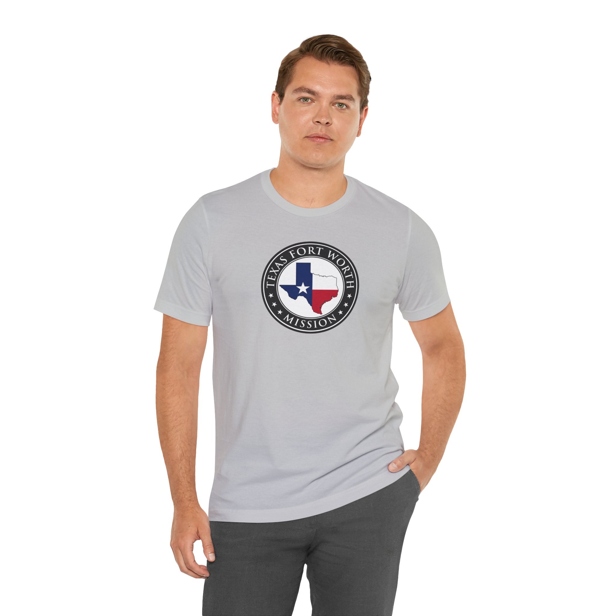 Texas Fort Worth Mission State Flag Logo (Black Border) T-shirt - Mission Wishlist - LDS Missionary Gift Store