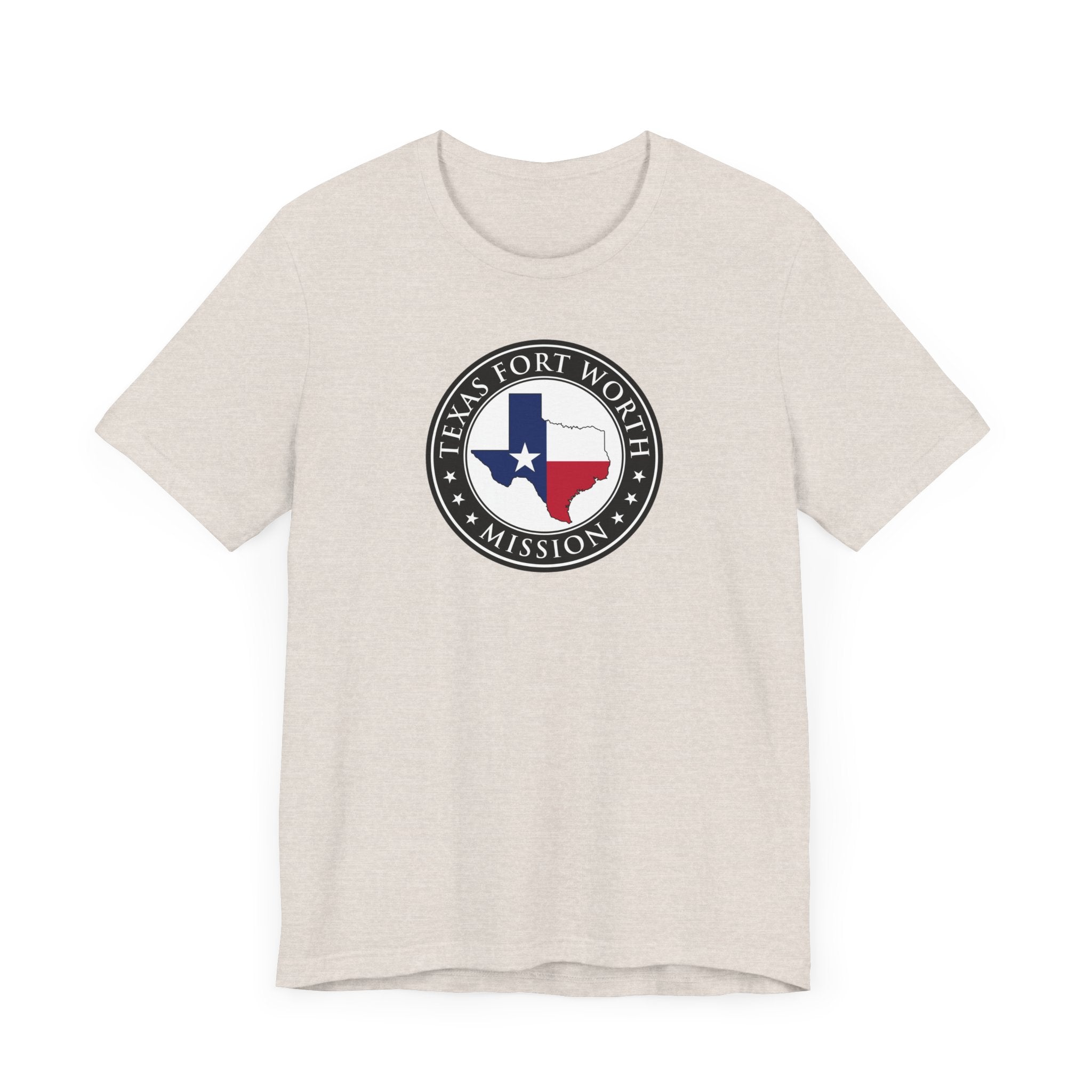 Texas Fort Worth Mission State Flag Logo (Black Border) T-shirt - Mission Wishlist - LDS Missionary Gift Store