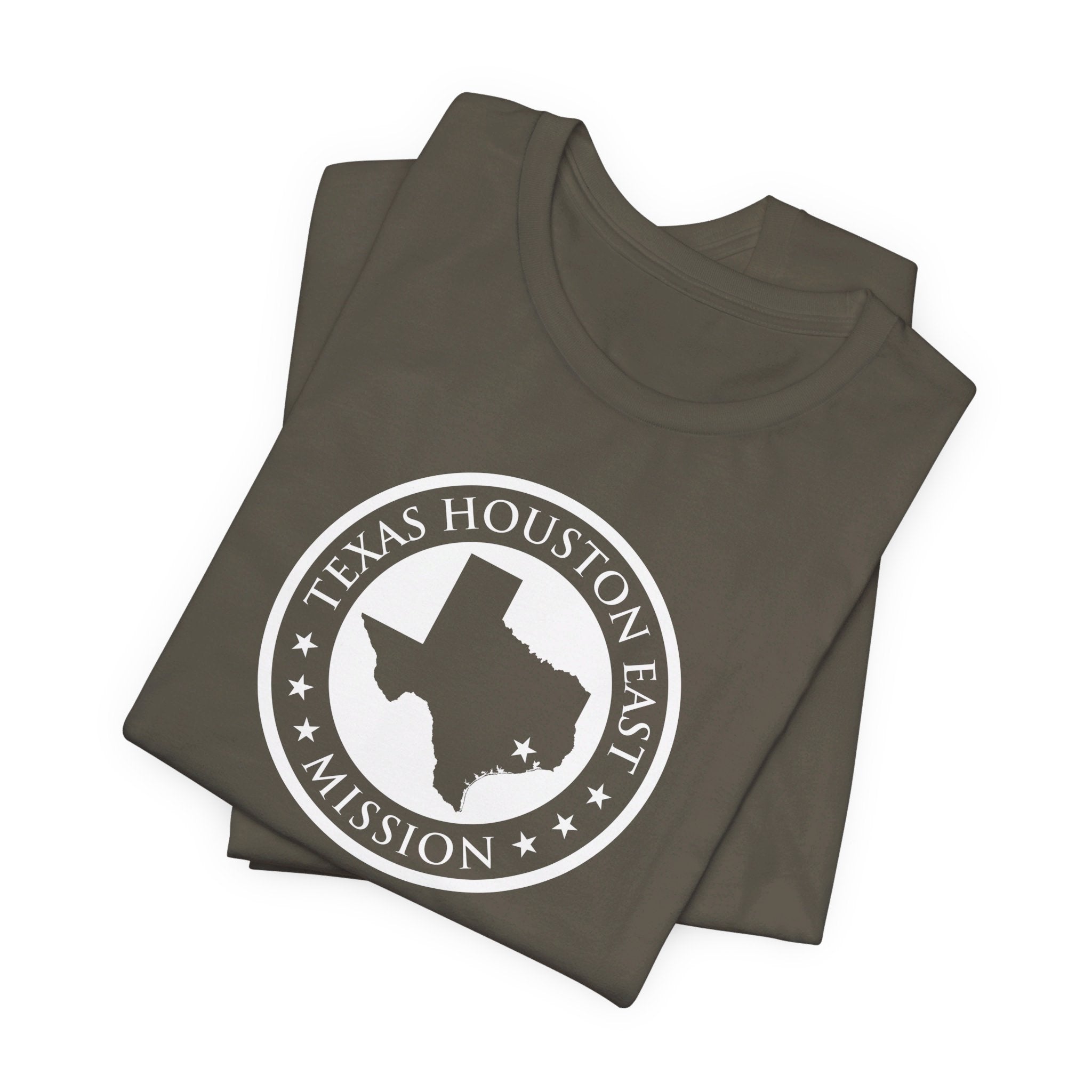 Texas Houston East Mission Circular Monochrome Logo T-Shirt - Mission Wishlist - LDS Missionary Gift Store