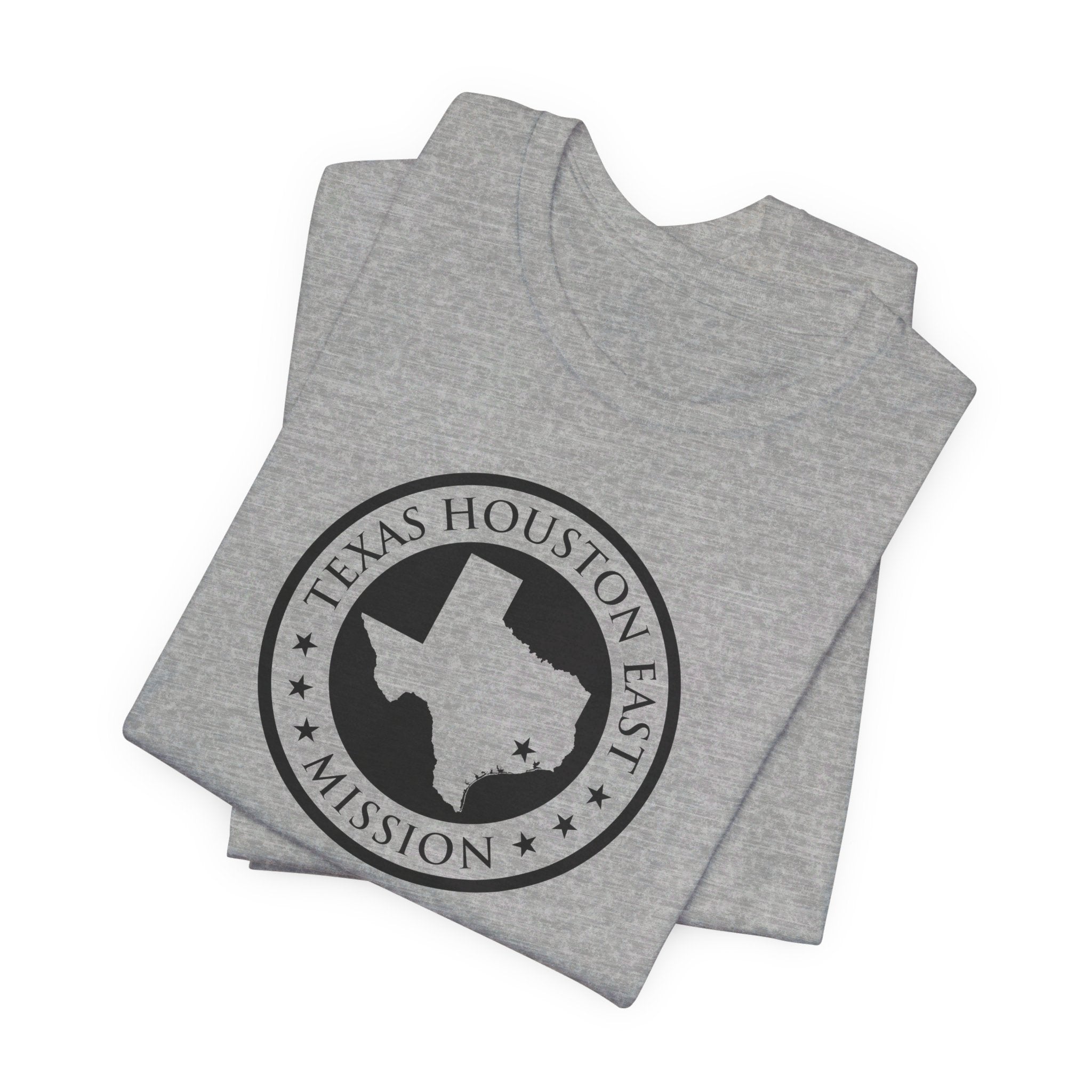 Texas Houston East Mission Circular Monochrome Logo T-Shirt - Mission Wishlist - LDS Missionary Gift Store