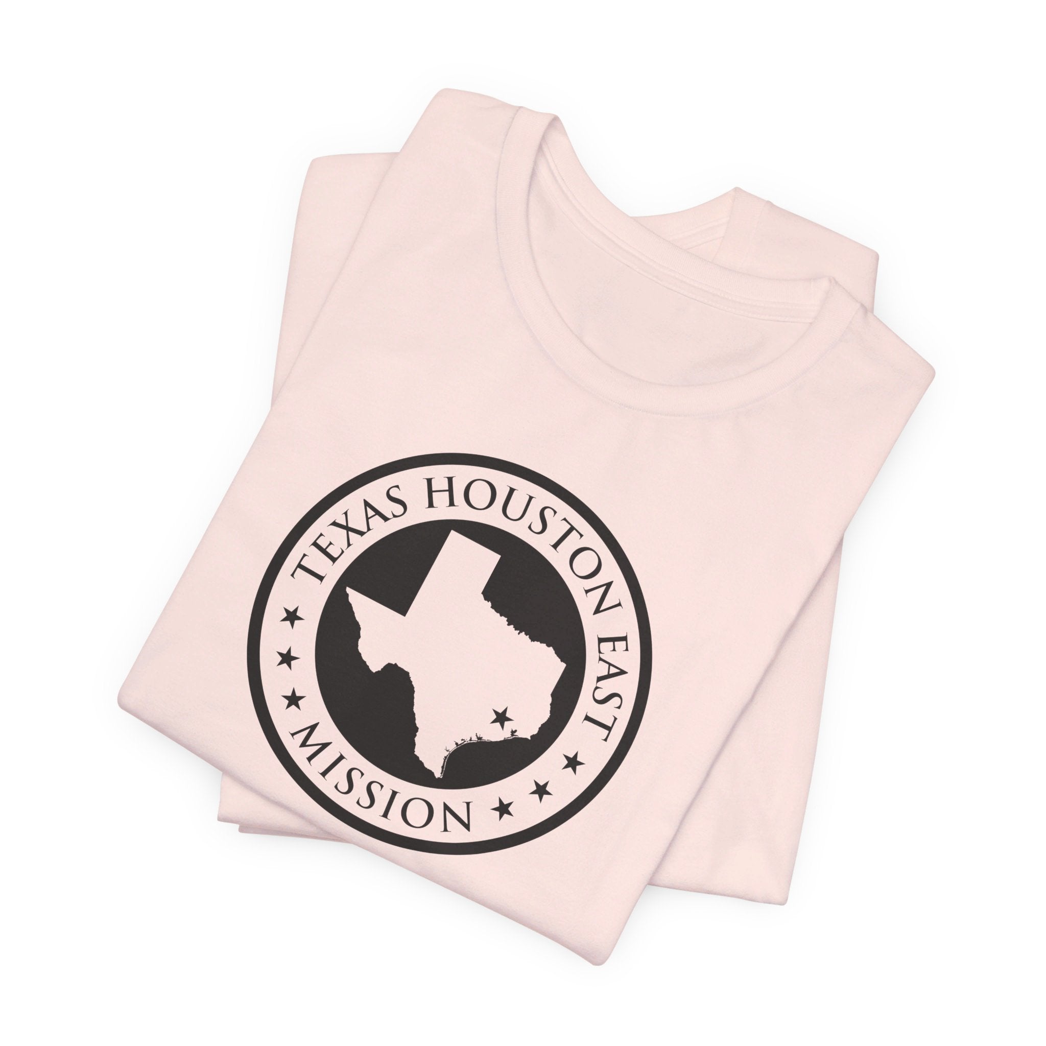 Texas Houston East Mission Circular Monochrome Logo T-Shirt - Mission Wishlist - LDS Missionary Gift Store