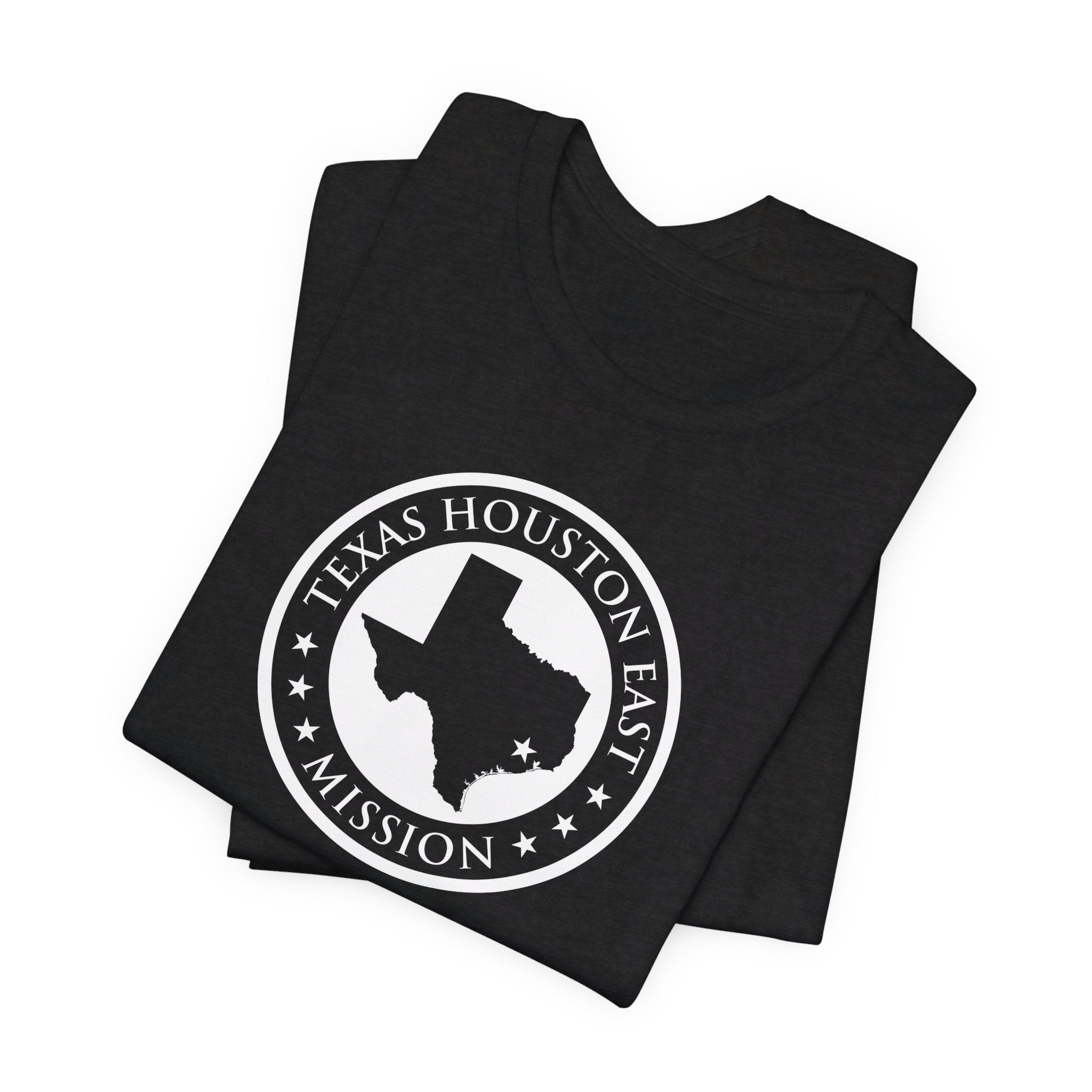 Texas Houston East Mission Circular Monochrome Logo T-Shirt - Mission Wishlist - LDS Missionary Gift Store
