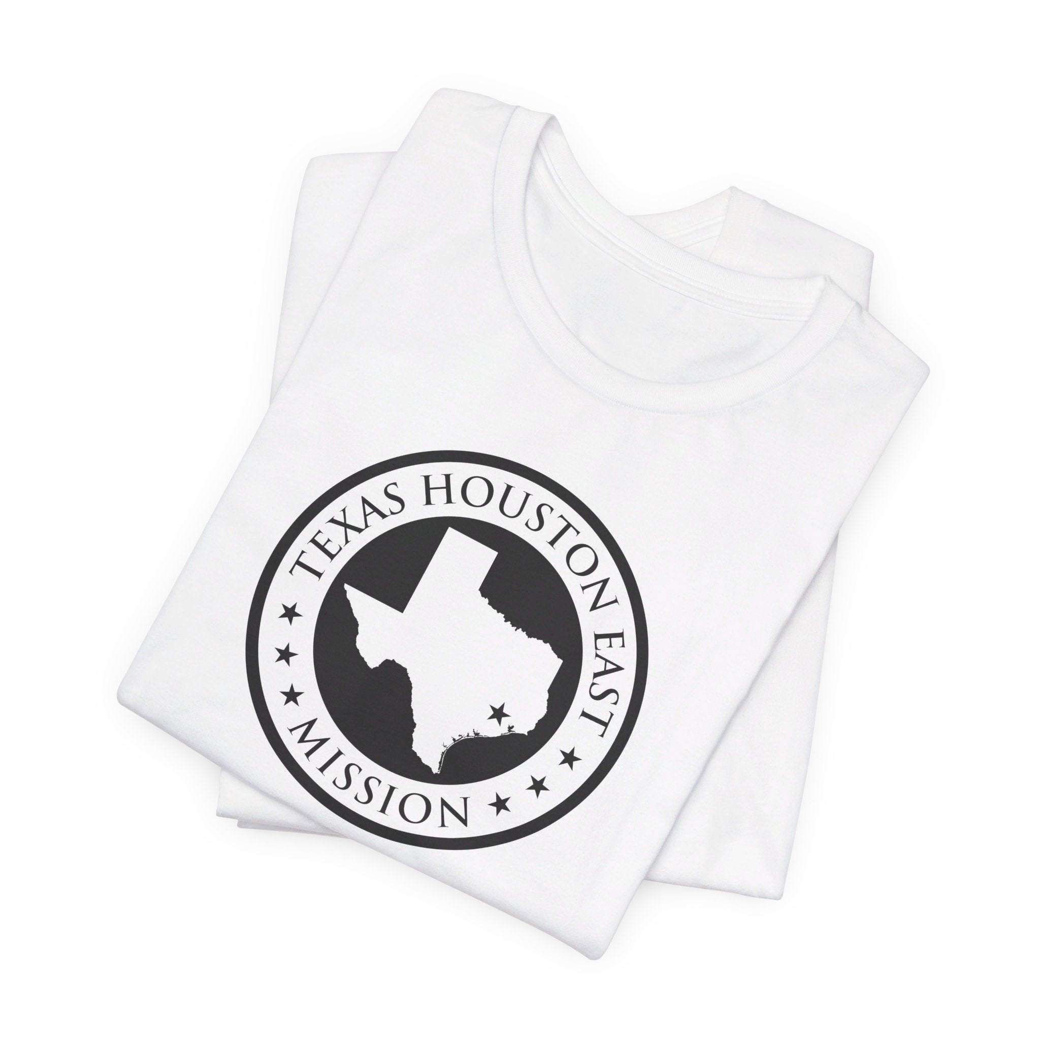Texas Houston East Mission Circular Monochrome Logo T-Shirt - Mission Wishlist - LDS Missionary Gift Store