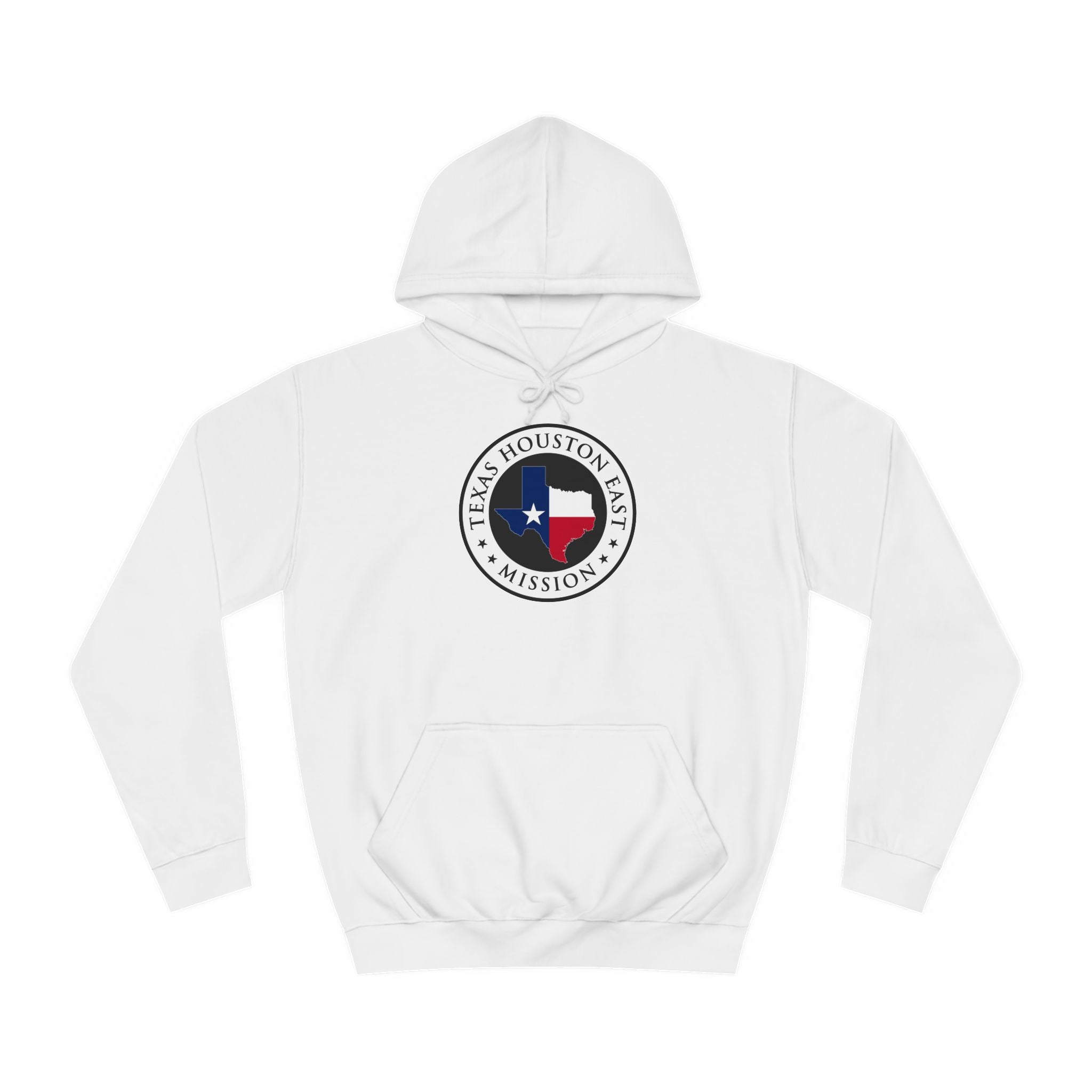 Texas Houston East Mission State Flag Logo (White Border) College Hoodie - Mission Wishlist - LDS Missionary Gift Store