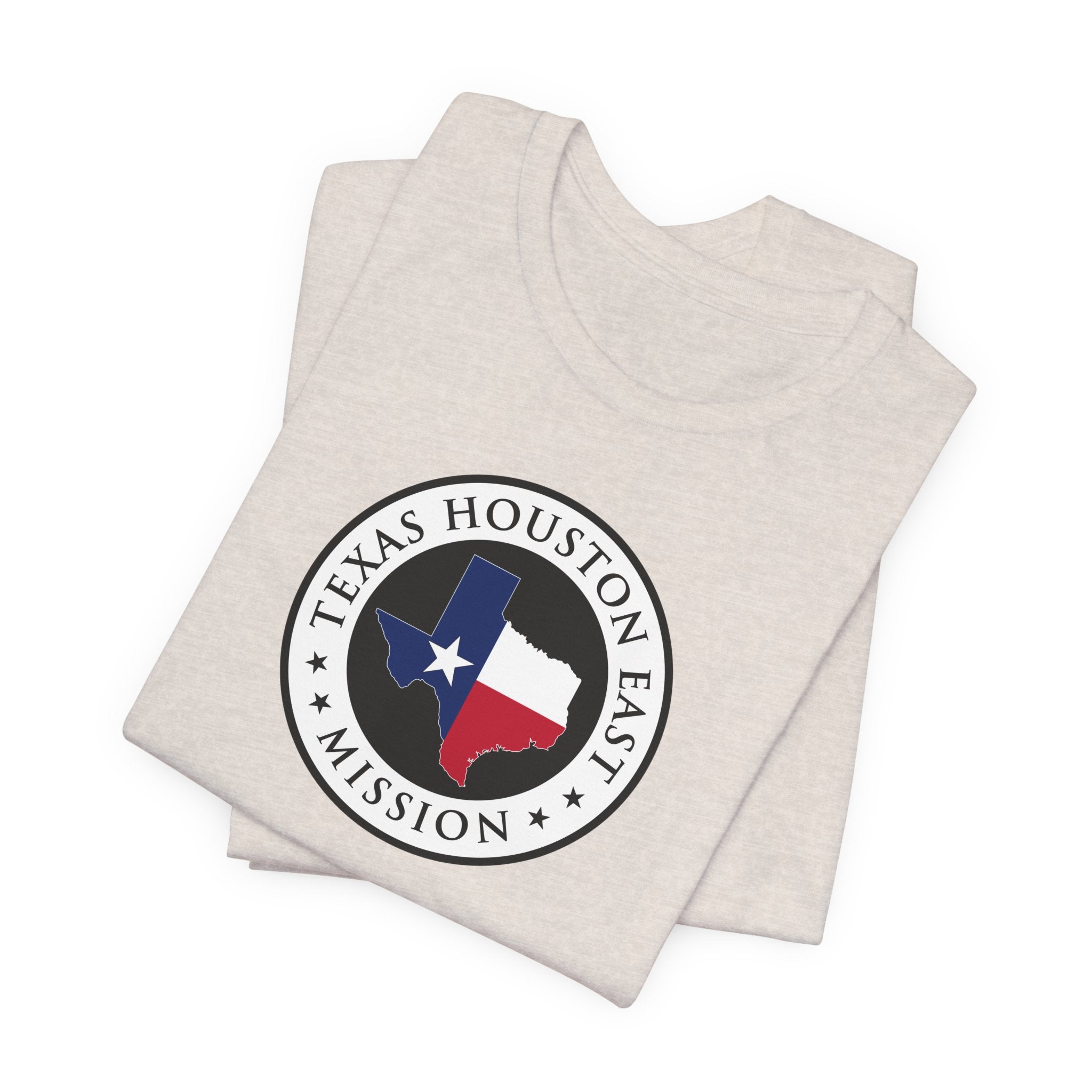 Texas Houston East Mission State Flag Logo (White Border) T-shirt - Mission Wishlist - LDS Missionary Gift Store