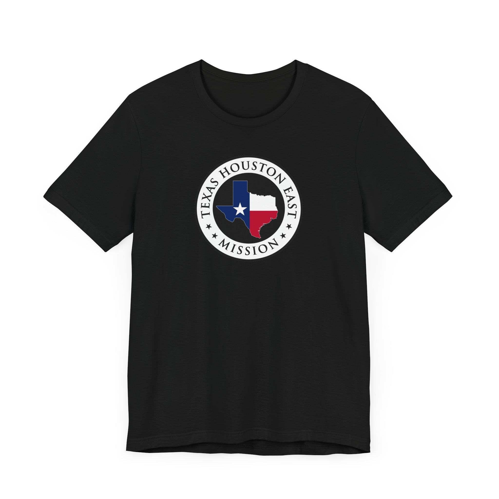Texas Houston East Mission State Flag Logo (White Border) T-shirt - Mission Wishlist - LDS Missionary Gift Store