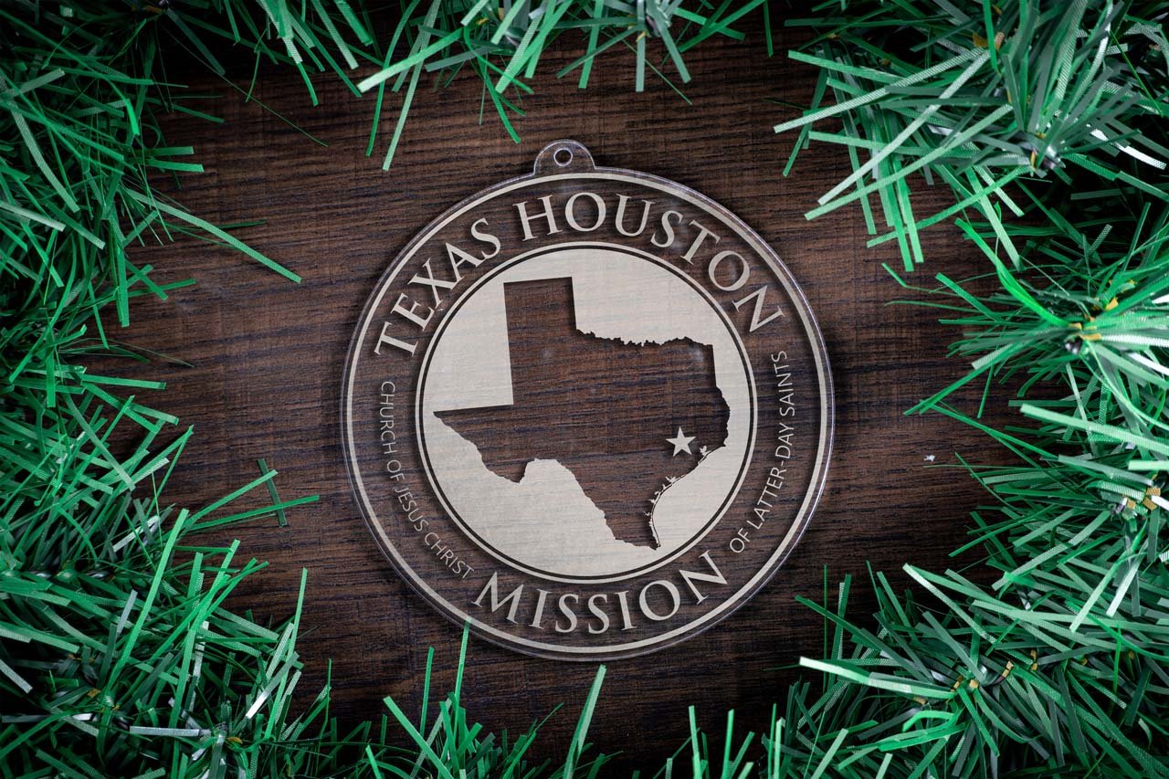 Texas Houston Mission Christmas Ornament - Latter-Day Saint LDS Missionary Gift - Book of Mormon