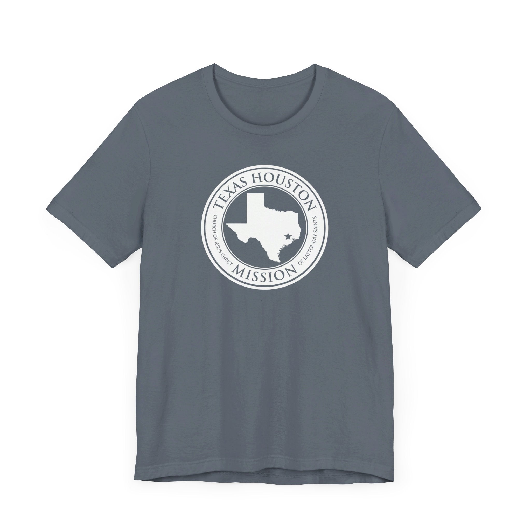 Texas Houston Mission Circular Monochrome Logo T-Shirt - Mission Wishlist - LDS Missionary Gift Store