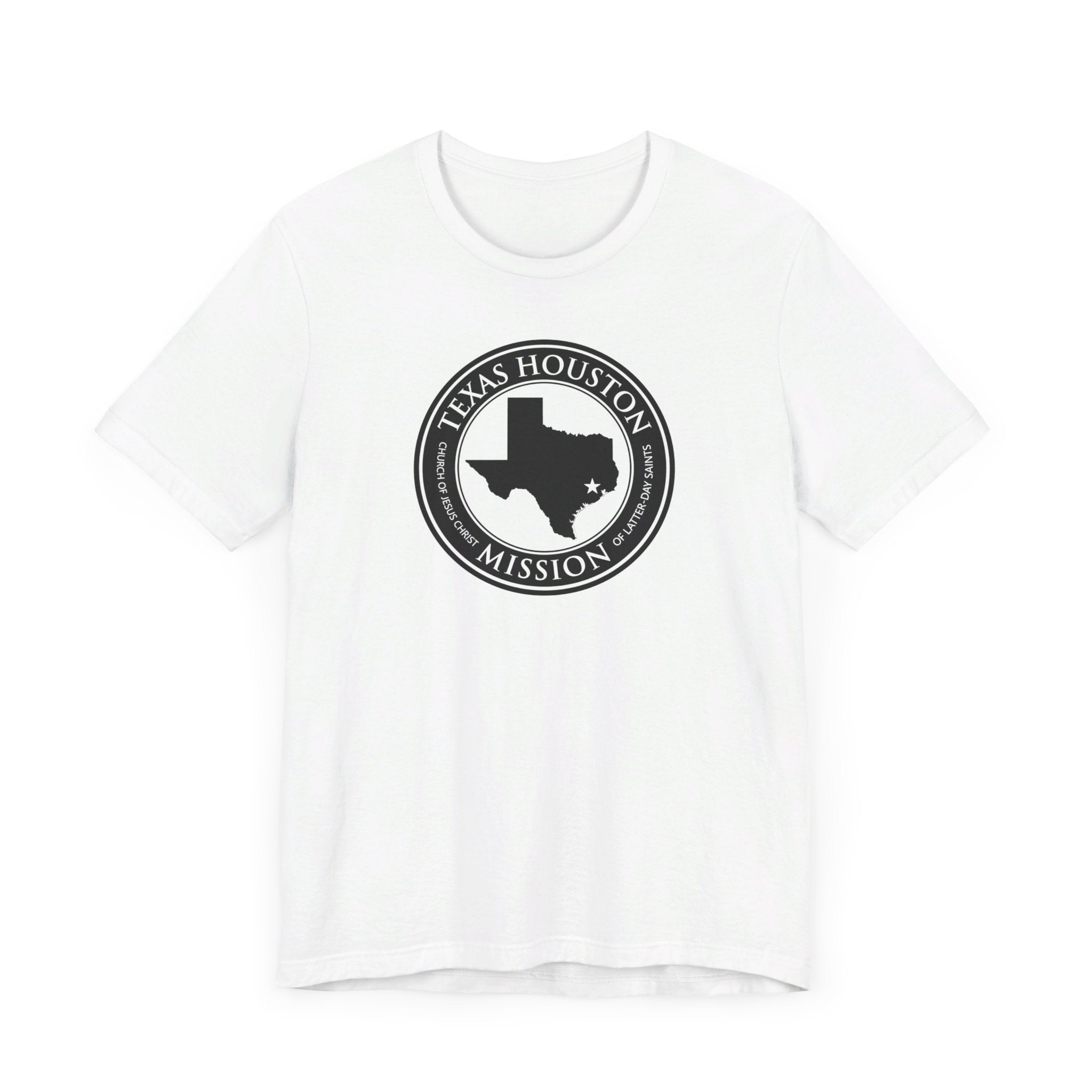 Texas Houston Mission Circular Monochrome Logo T-Shirt - Mission Wishlist - LDS Missionary Gift Store