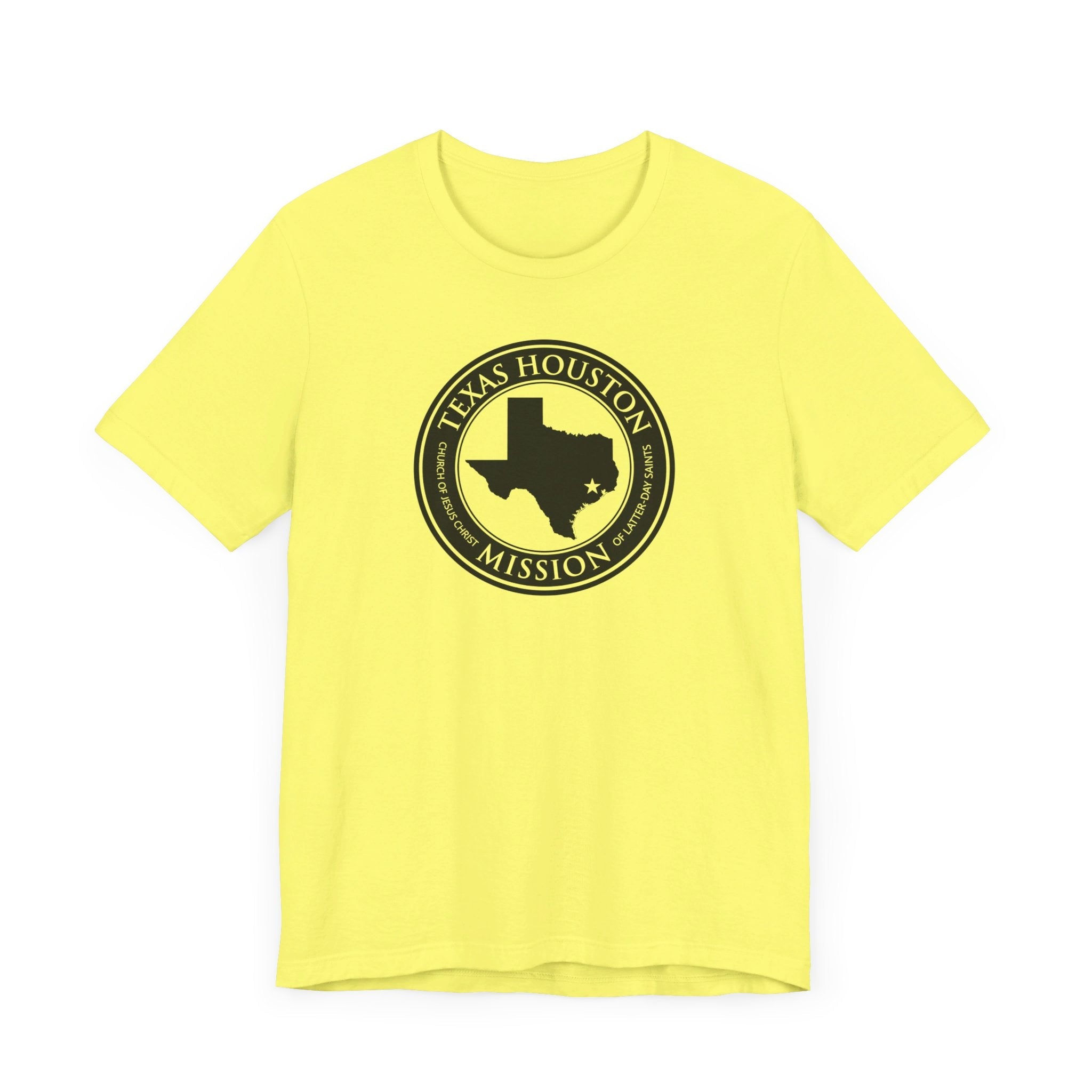 Texas Houston Mission Circular Monochrome Logo T-Shirt - Mission Wishlist - LDS Missionary Gift Store