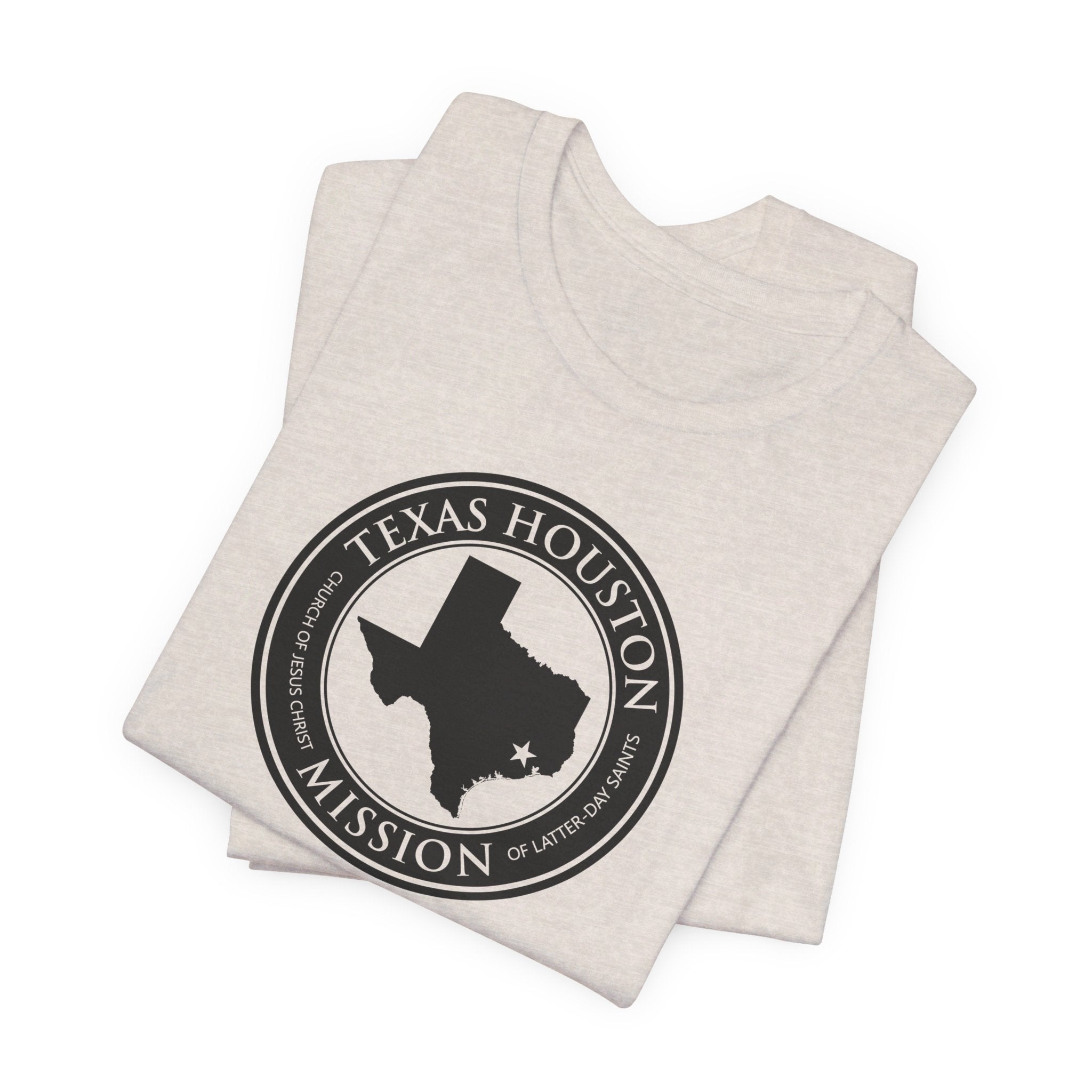 Texas Houston Mission Circular Monochrome Logo T-Shirt - Mission Wishlist - LDS Missionary Gift Store