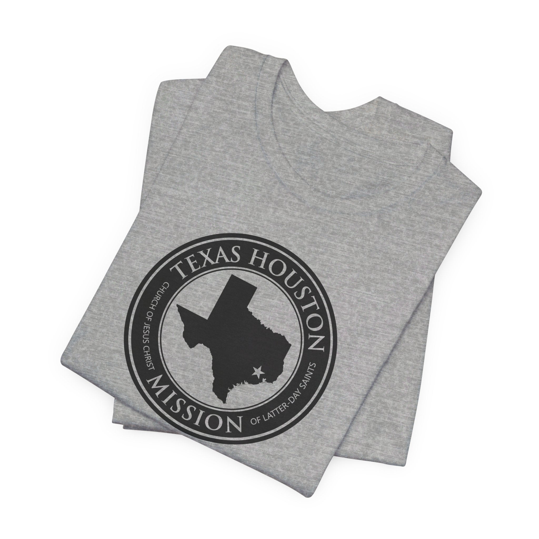 Texas Houston Mission Circular Monochrome Logo T-Shirt - Mission Wishlist - LDS Missionary Gift Store