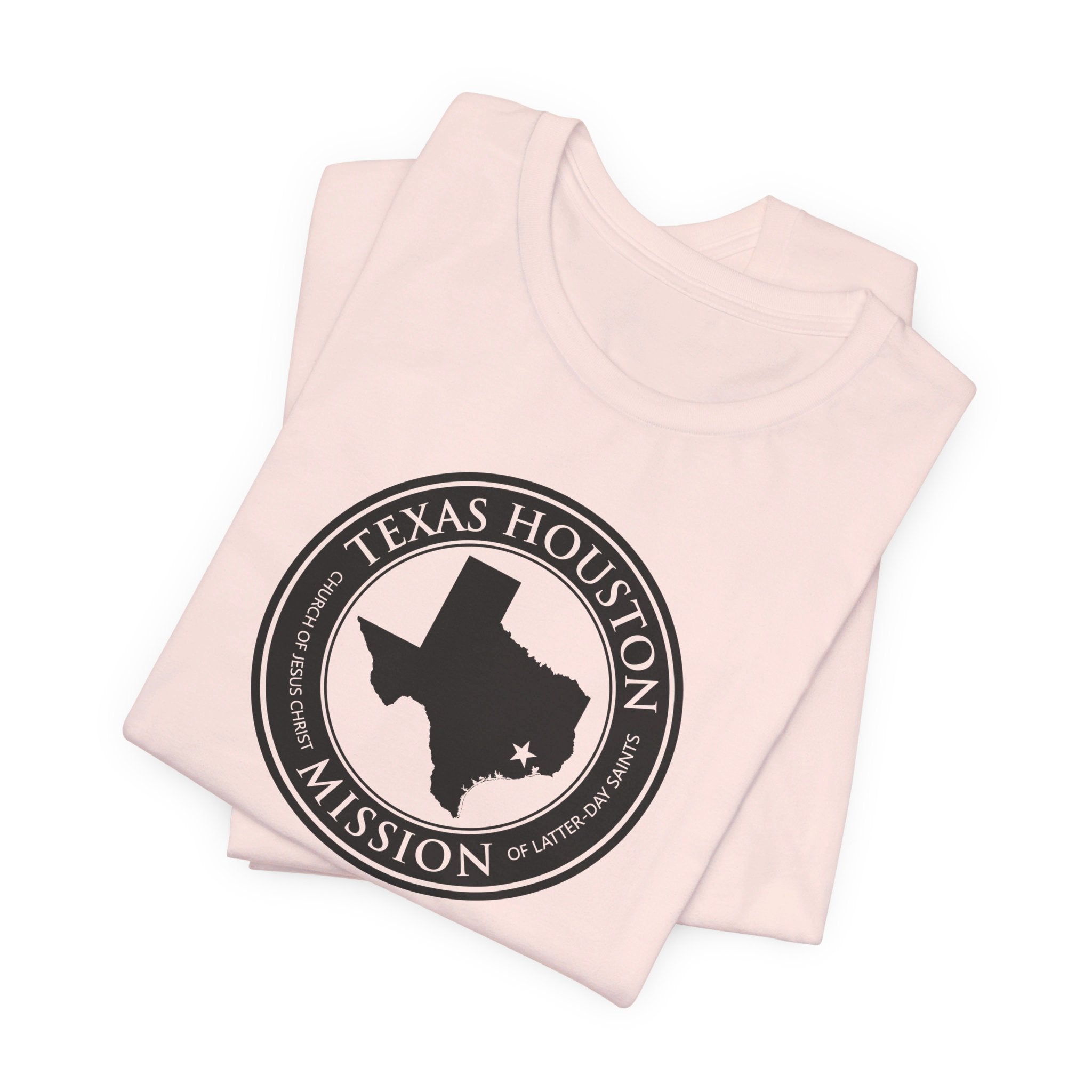 Texas Houston Mission Circular Monochrome Logo T-Shirt - Mission Wishlist - LDS Missionary Gift Store