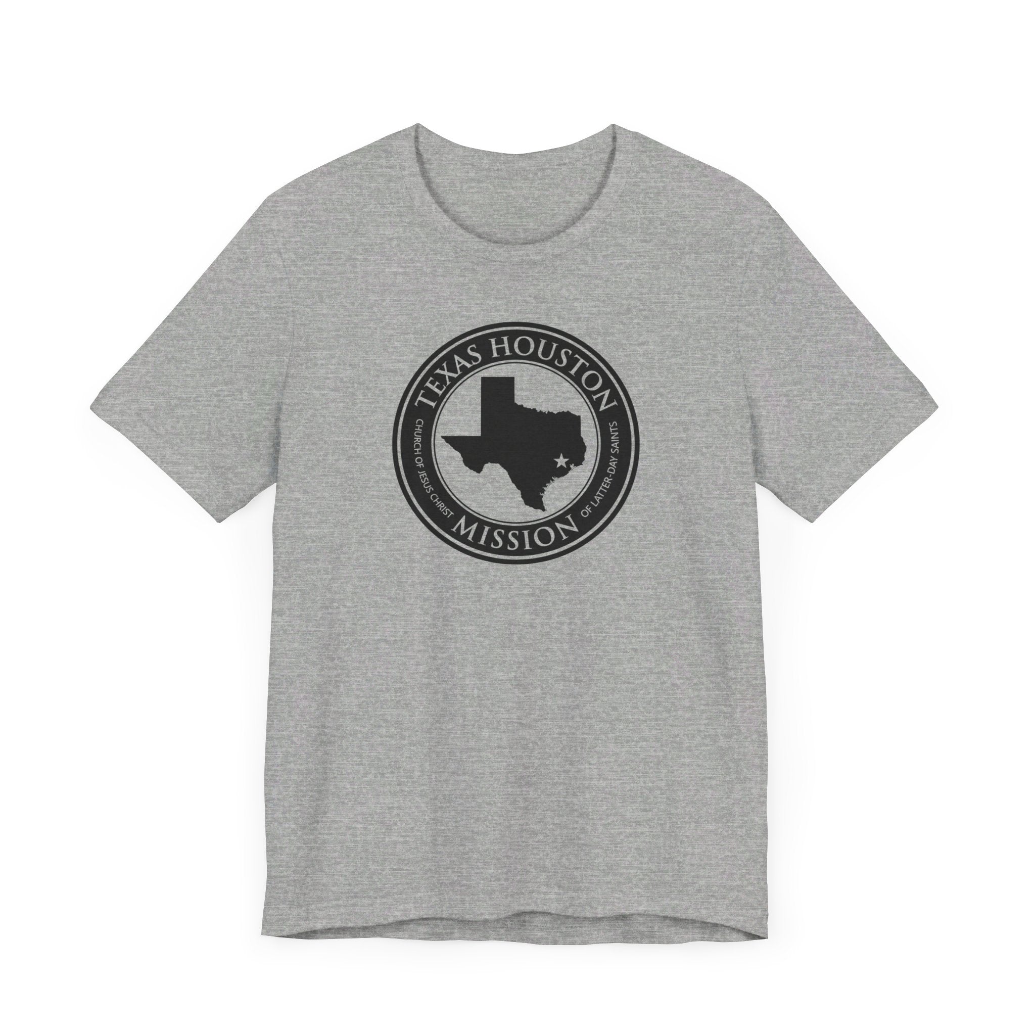 Texas Houston Mission Circular Monochrome Logo T-Shirt - Mission Wishlist - LDS Missionary Gift Store