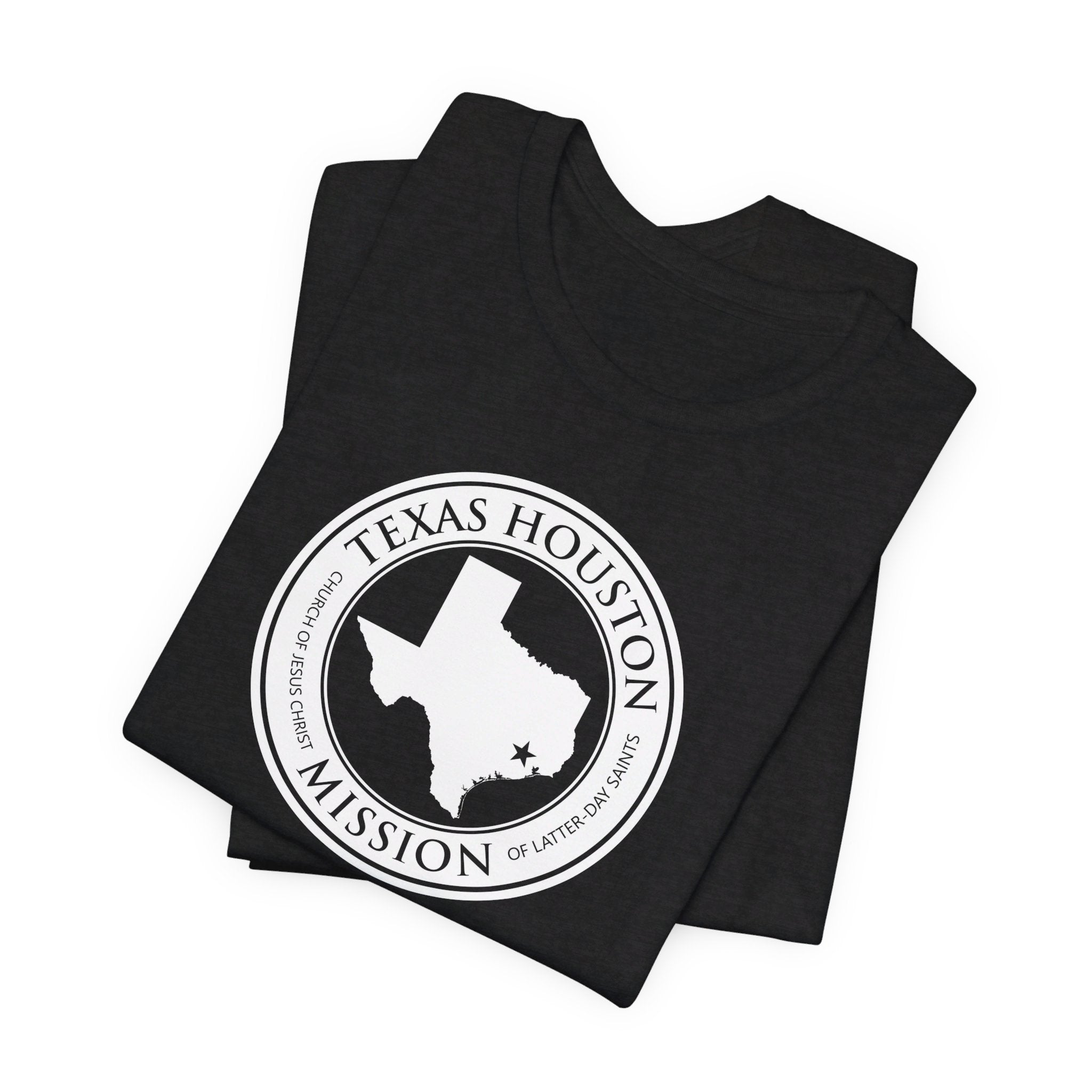 Texas Houston Mission Circular Monochrome Logo T-Shirt - Mission Wishlist - LDS Missionary Gift Store