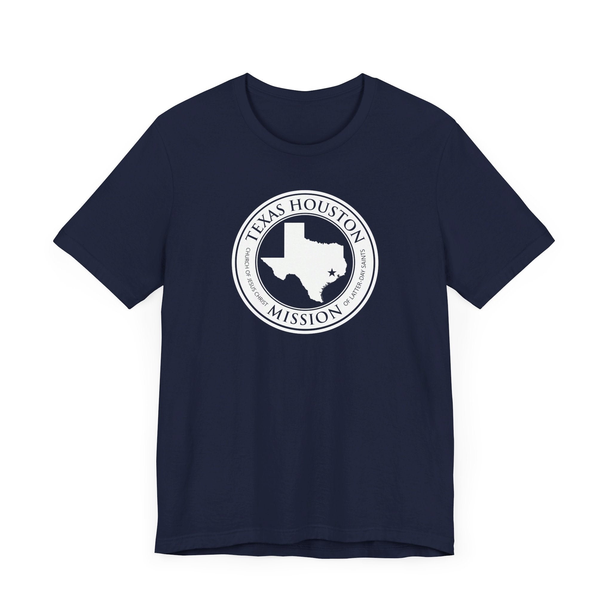 Texas Houston Mission Circular Monochrome Logo T-Shirt - Mission Wishlist - LDS Missionary Gift Store