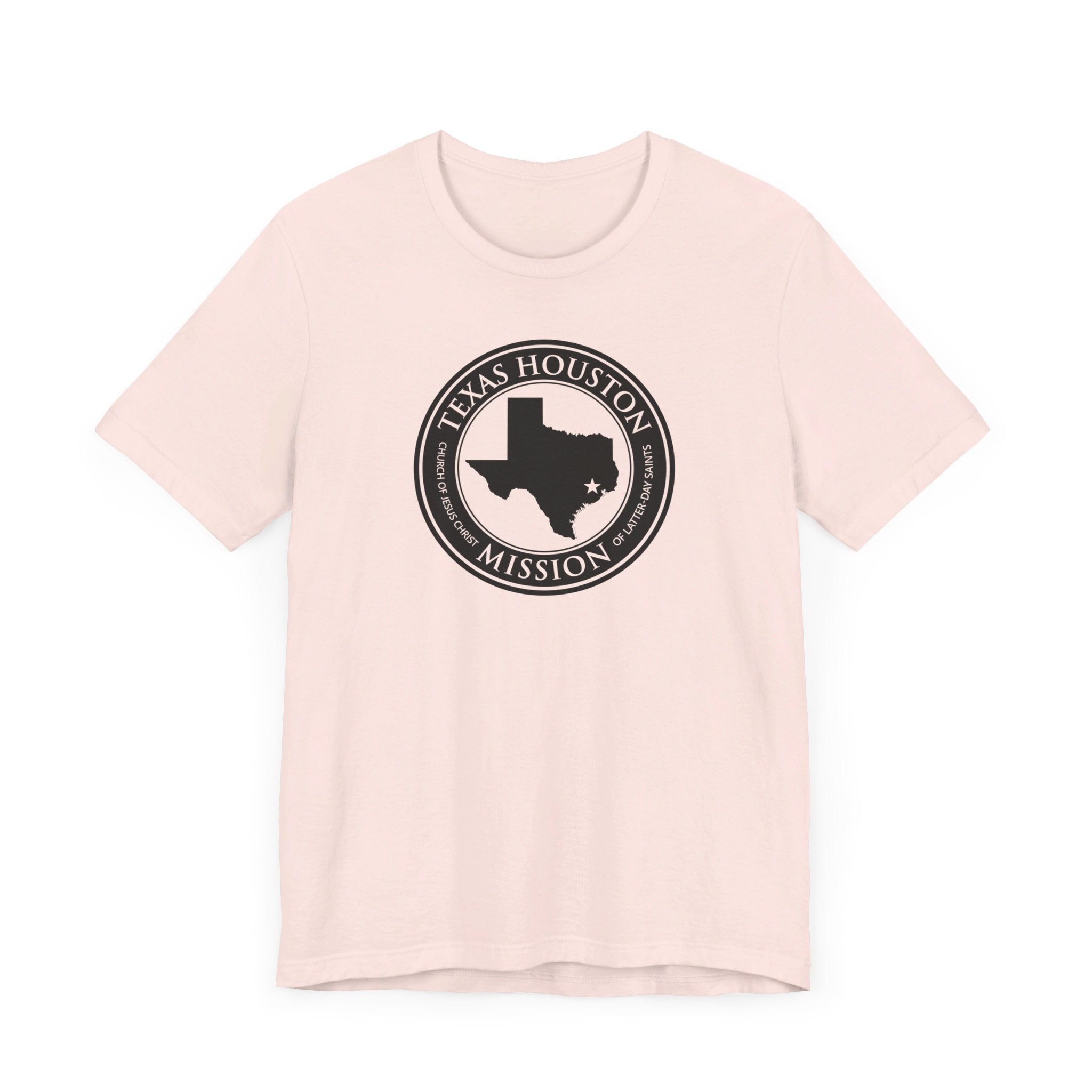 Texas Houston Mission Circular Monochrome Logo T-Shirt - Mission Wishlist - LDS Missionary Gift Store