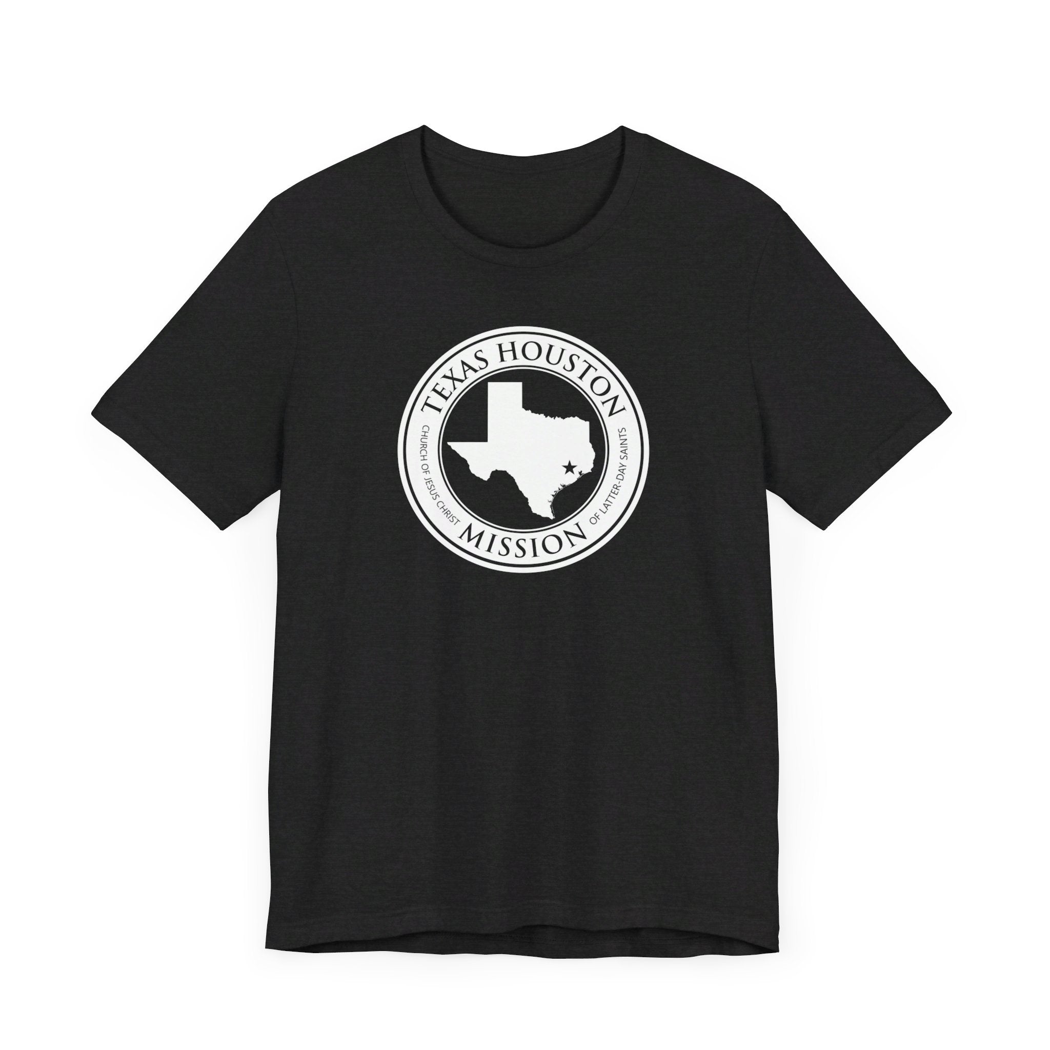 Texas Houston Mission Circular Monochrome Logo T-Shirt - Mission Wishlist - LDS Missionary Gift Store