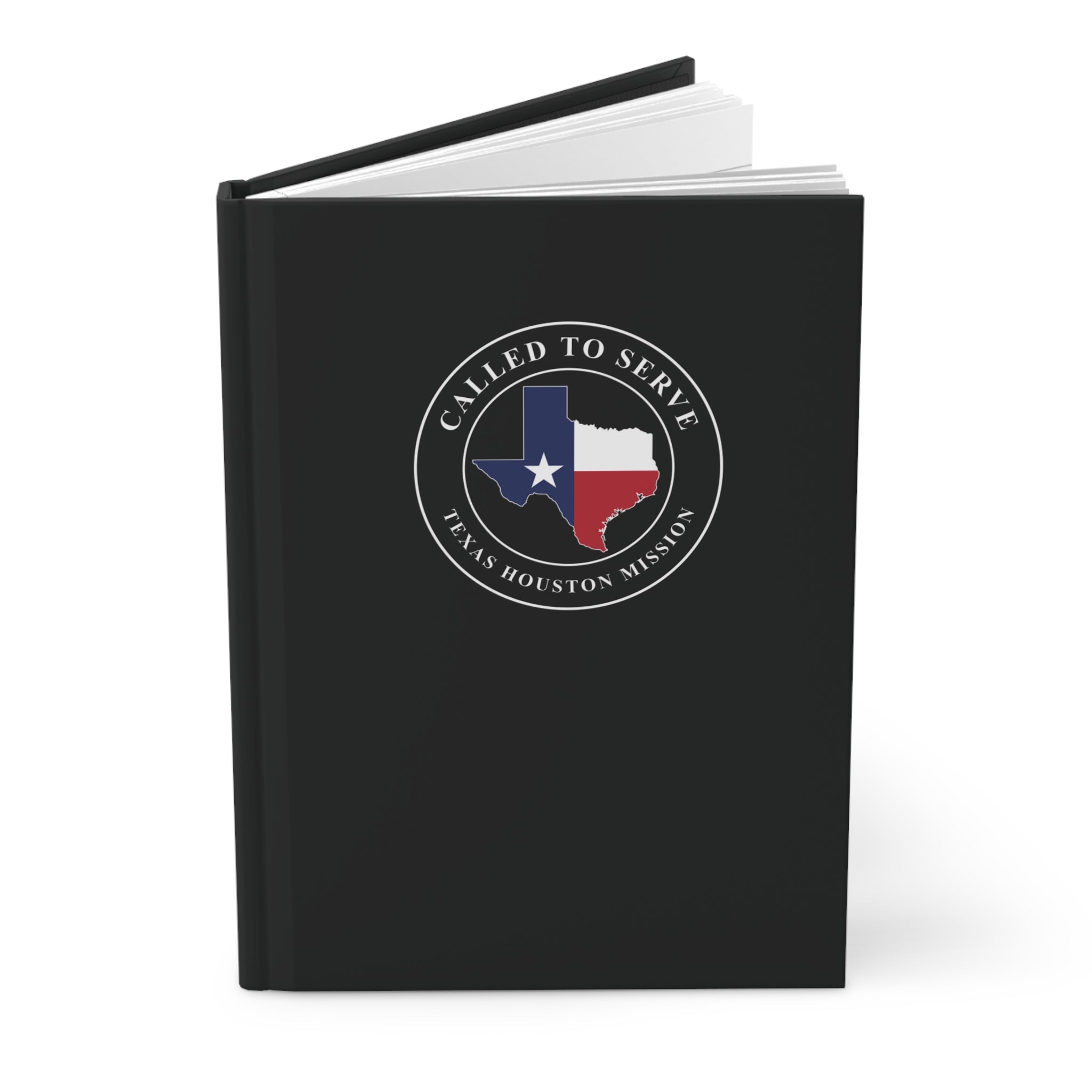 Texas Houston Mission Flag Map Called to Serve Black Hardcover Journal Matte - Mission Wishlist - LDS Missionary Gift Store