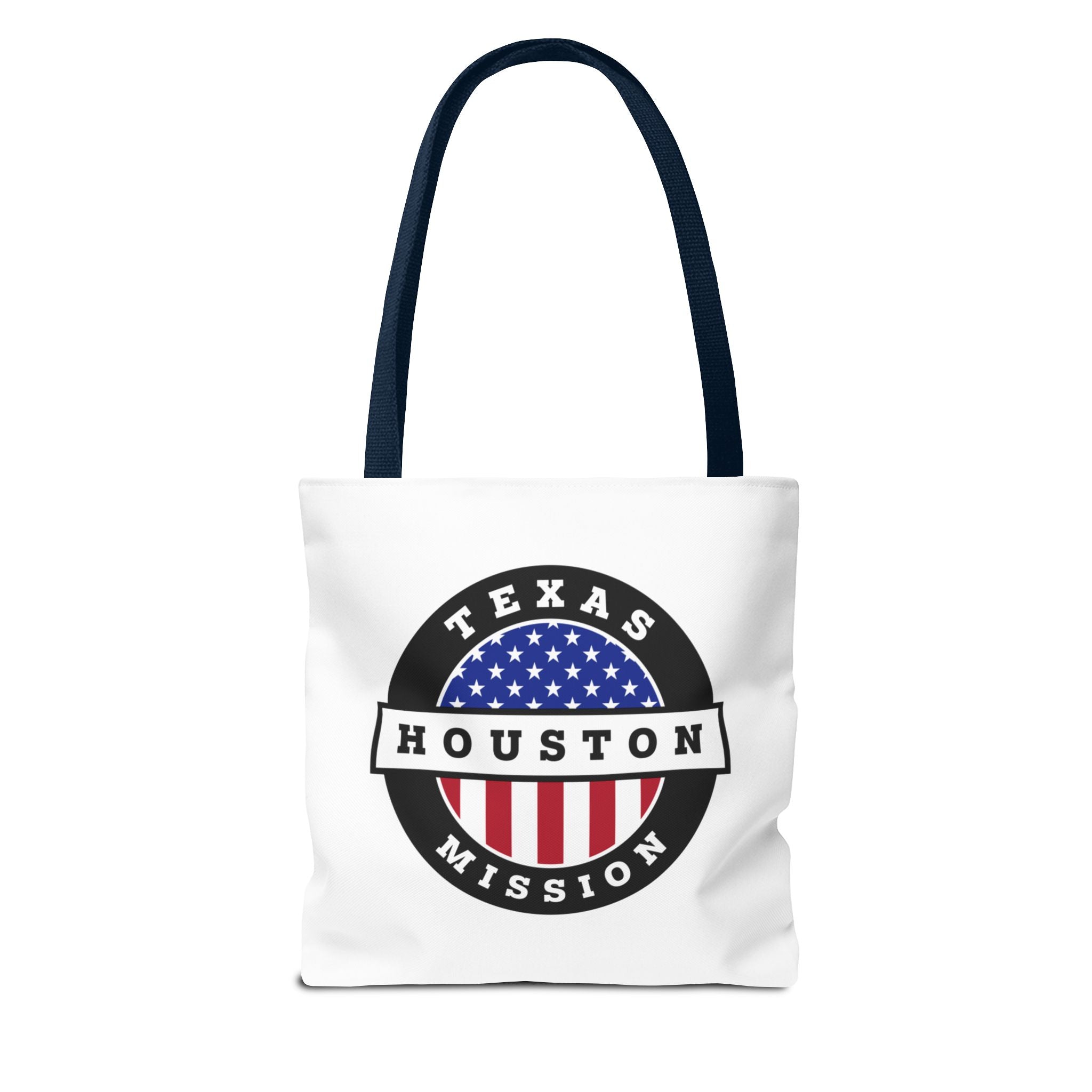 Texas Houston Mission USA Flag Logo Tote Bag White - Mission Wishlist - LDS Missionary Gift Store