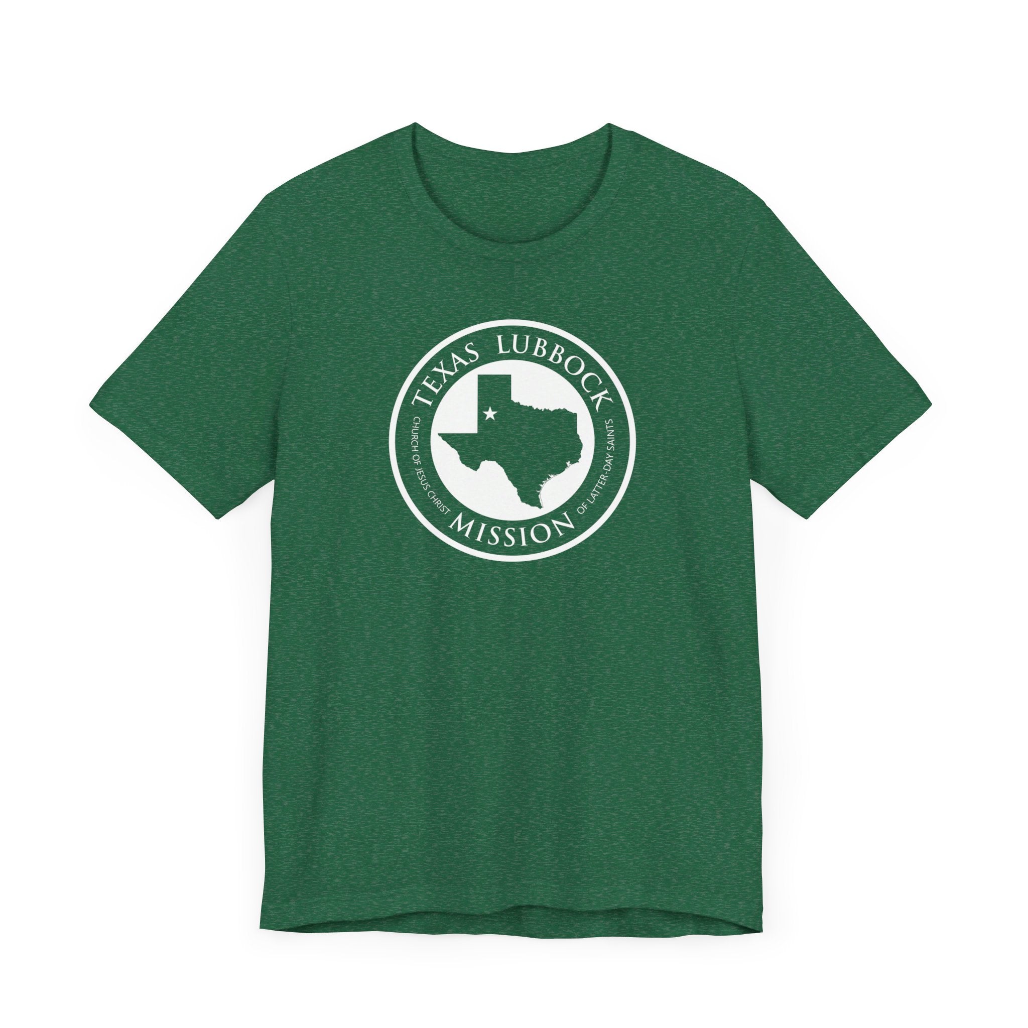 Texas Lubbock Mission Circular Monochrome Logo T-Shirt - Mission Wishlist - LDS Missionary Gift Store
