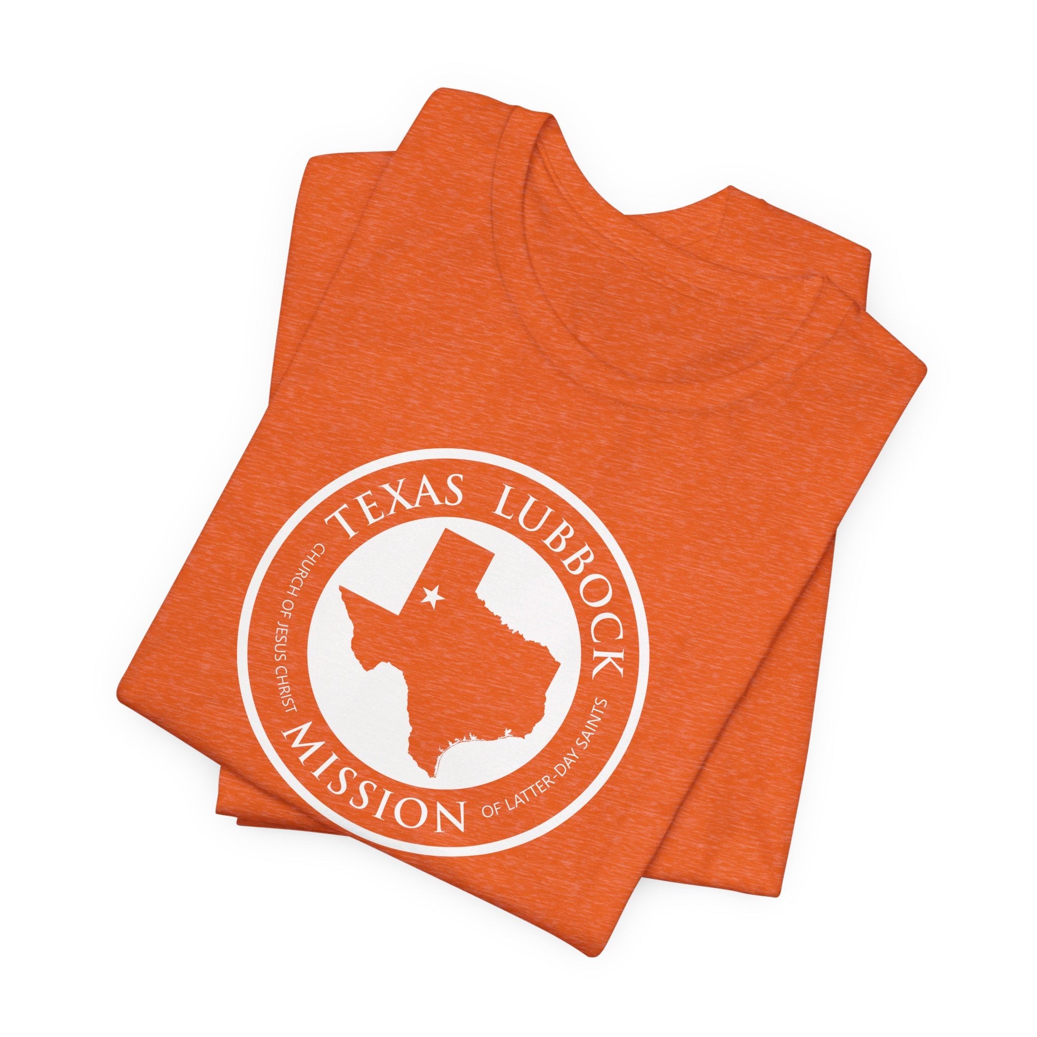 Texas Lubbock Mission Circular Monochrome Logo T-Shirt - Mission Wishlist - LDS Missionary Gift Store