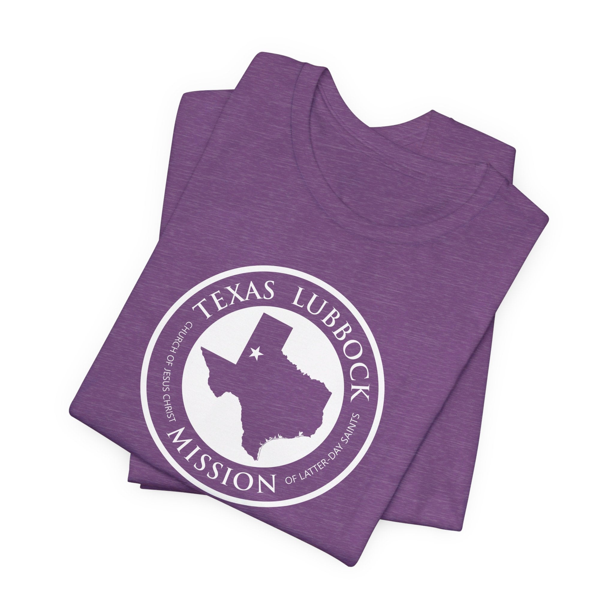 Texas Lubbock Mission Circular Monochrome Logo T-Shirt - Mission Wishlist - LDS Missionary Gift Store