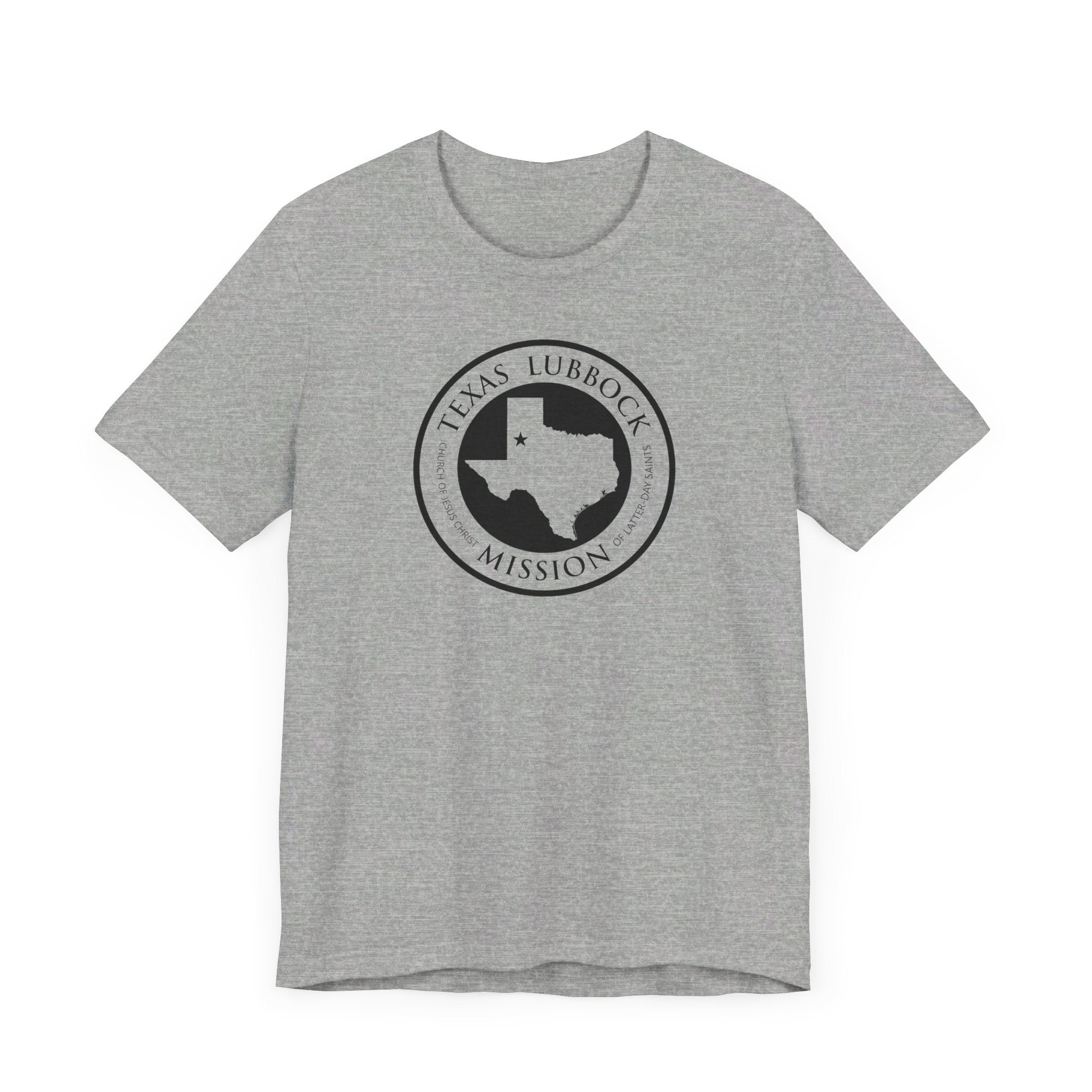 Texas Lubbock Mission Circular Monochrome Logo T-Shirt - Mission Wishlist - LDS Missionary Gift Store
