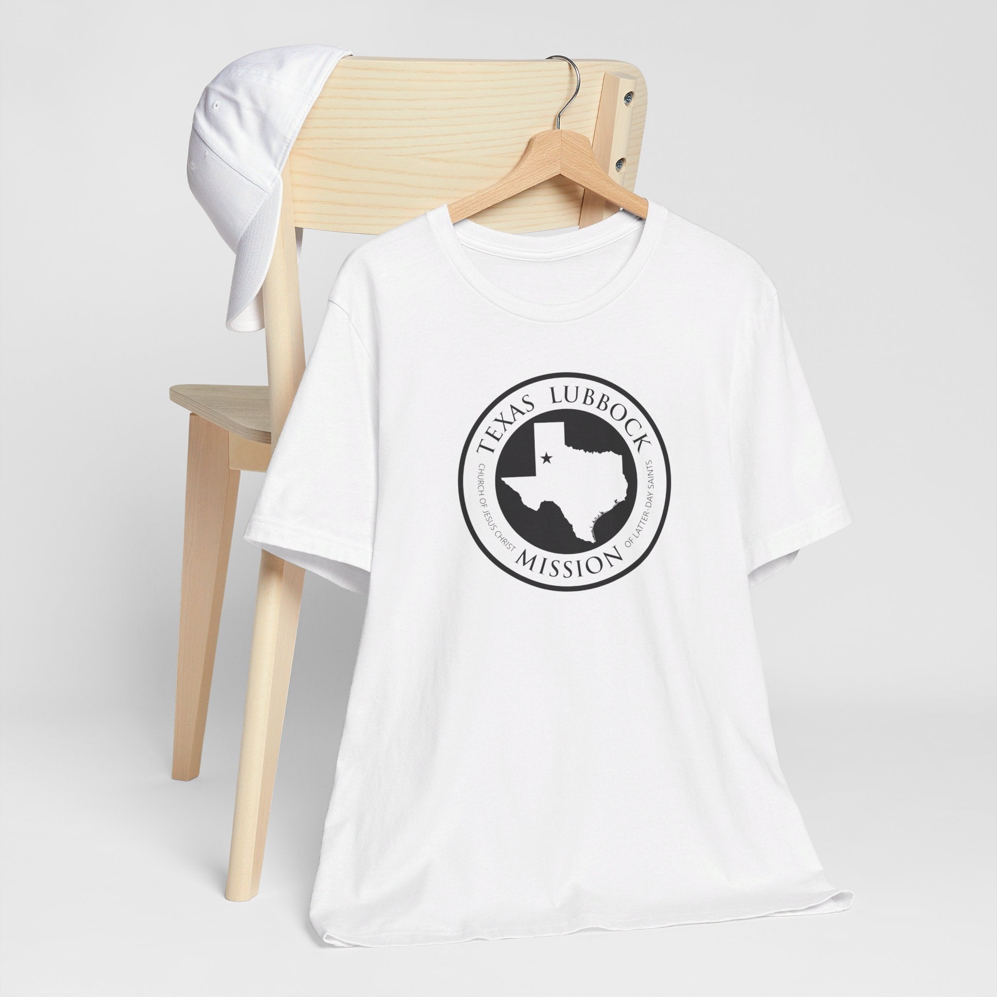 Texas Lubbock Mission Circular Monochrome Logo T-Shirt - Mission Wishlist - LDS Missionary Gift Store