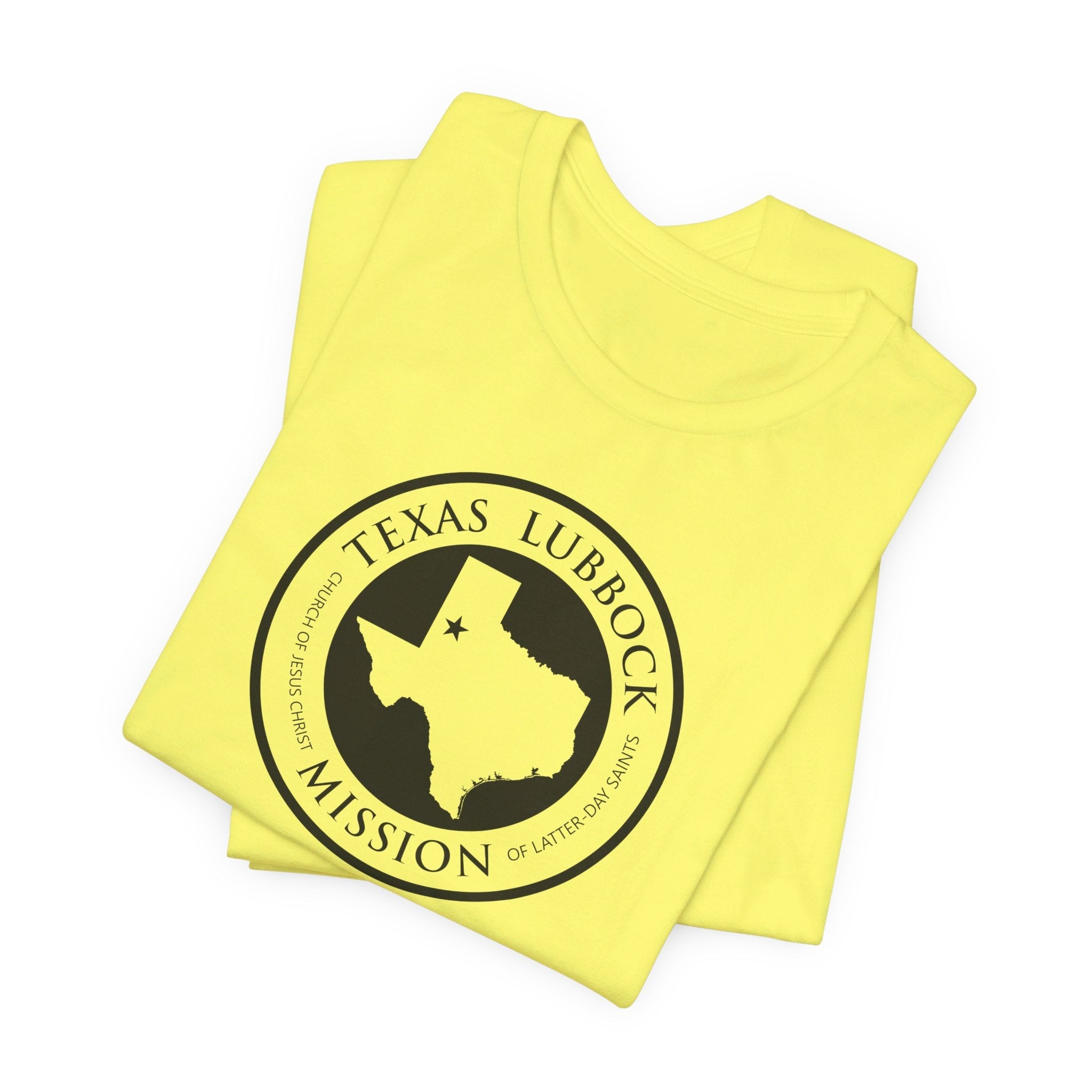 Texas Lubbock Mission Circular Monochrome Logo T-Shirt - Mission Wishlist - LDS Missionary Gift Store