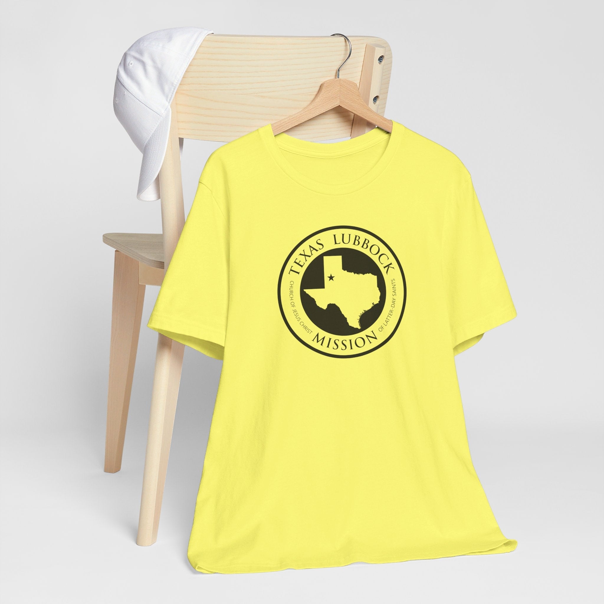 Texas Lubbock Mission Circular Monochrome Logo T-Shirt - Mission Wishlist - LDS Missionary Gift Store