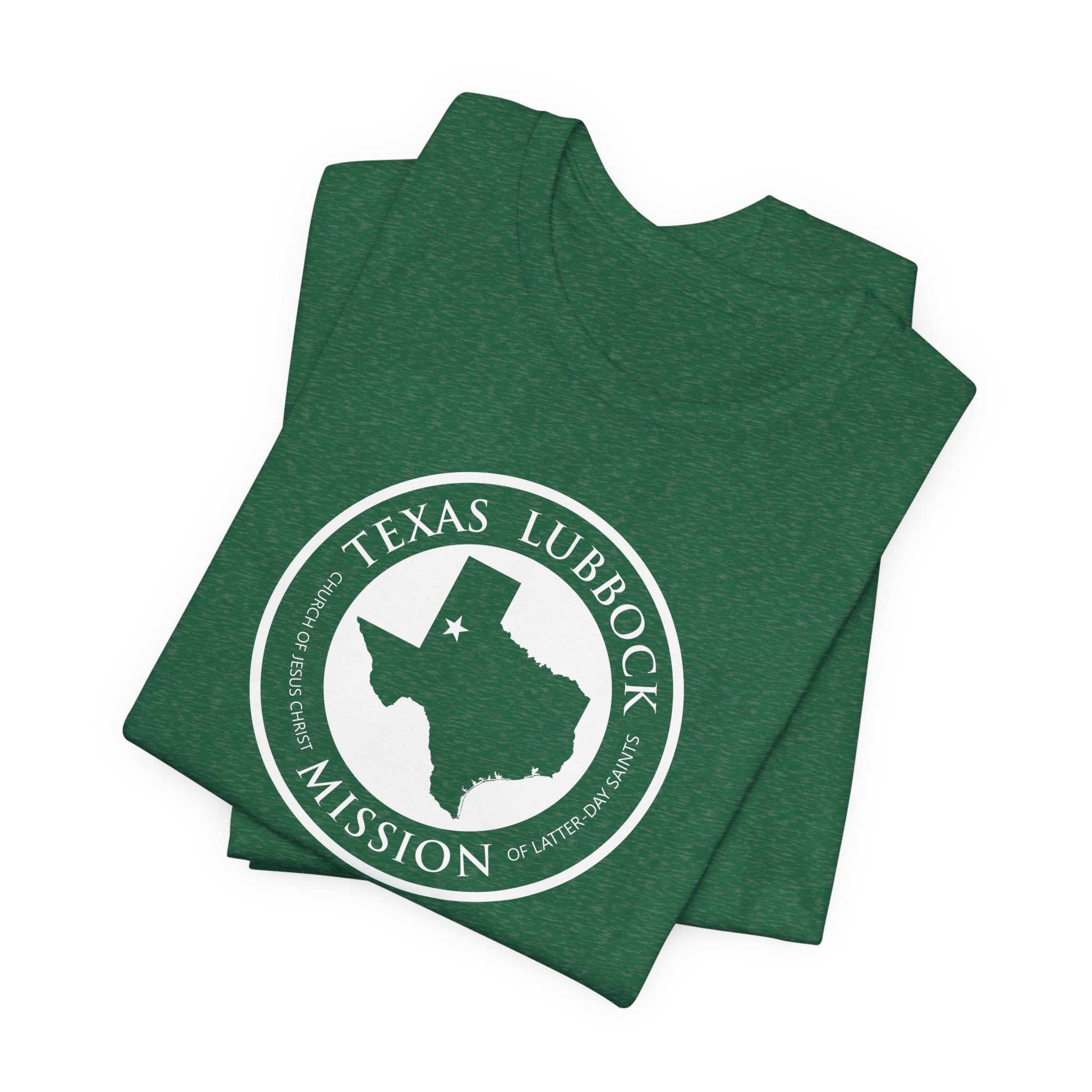Texas Lubbock Mission Circular Monochrome Logo T-Shirt - Mission Wishlist - LDS Missionary Gift Store