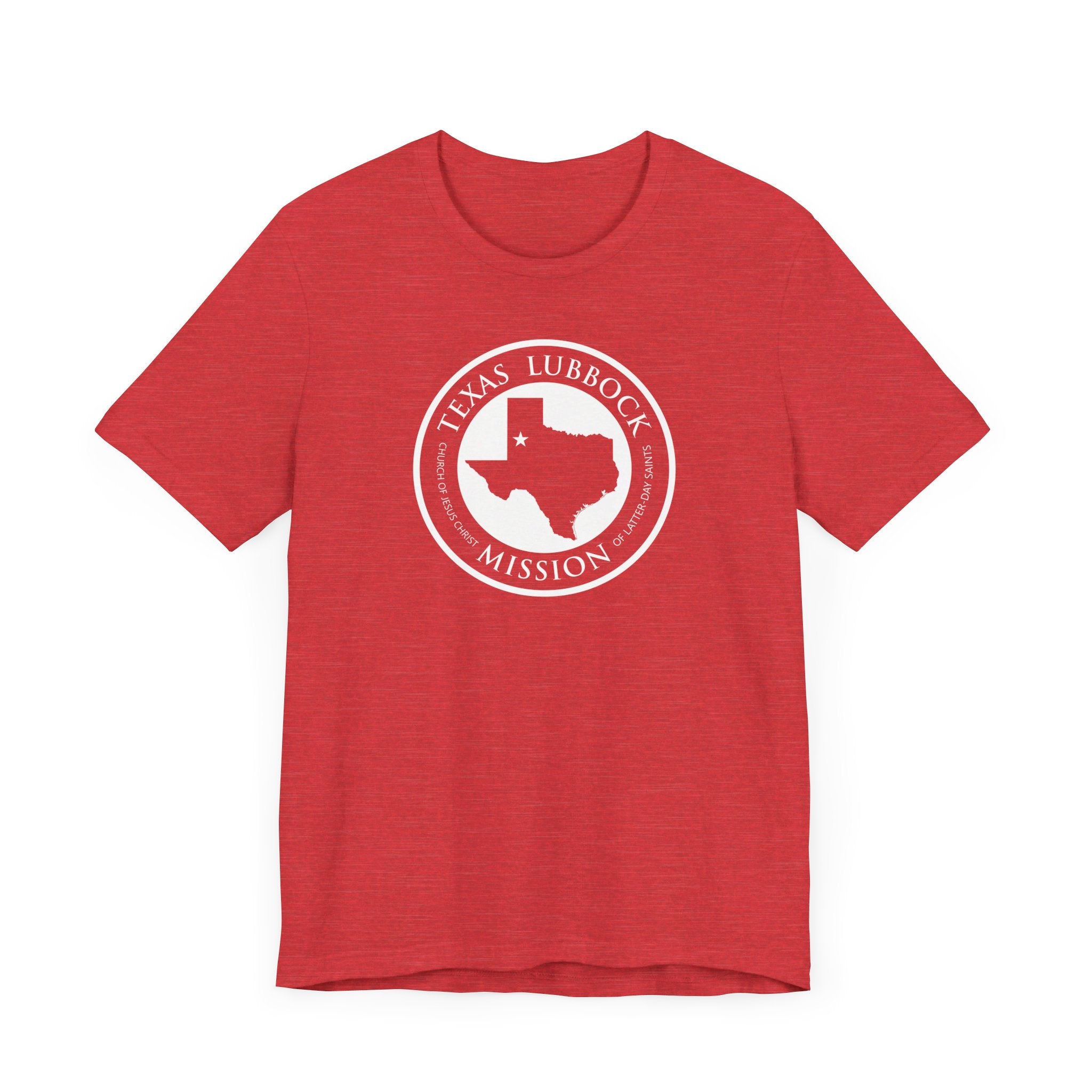 Texas Lubbock Mission Circular Monochrome Logo T-Shirt - Mission Wishlist - LDS Missionary Gift Store
