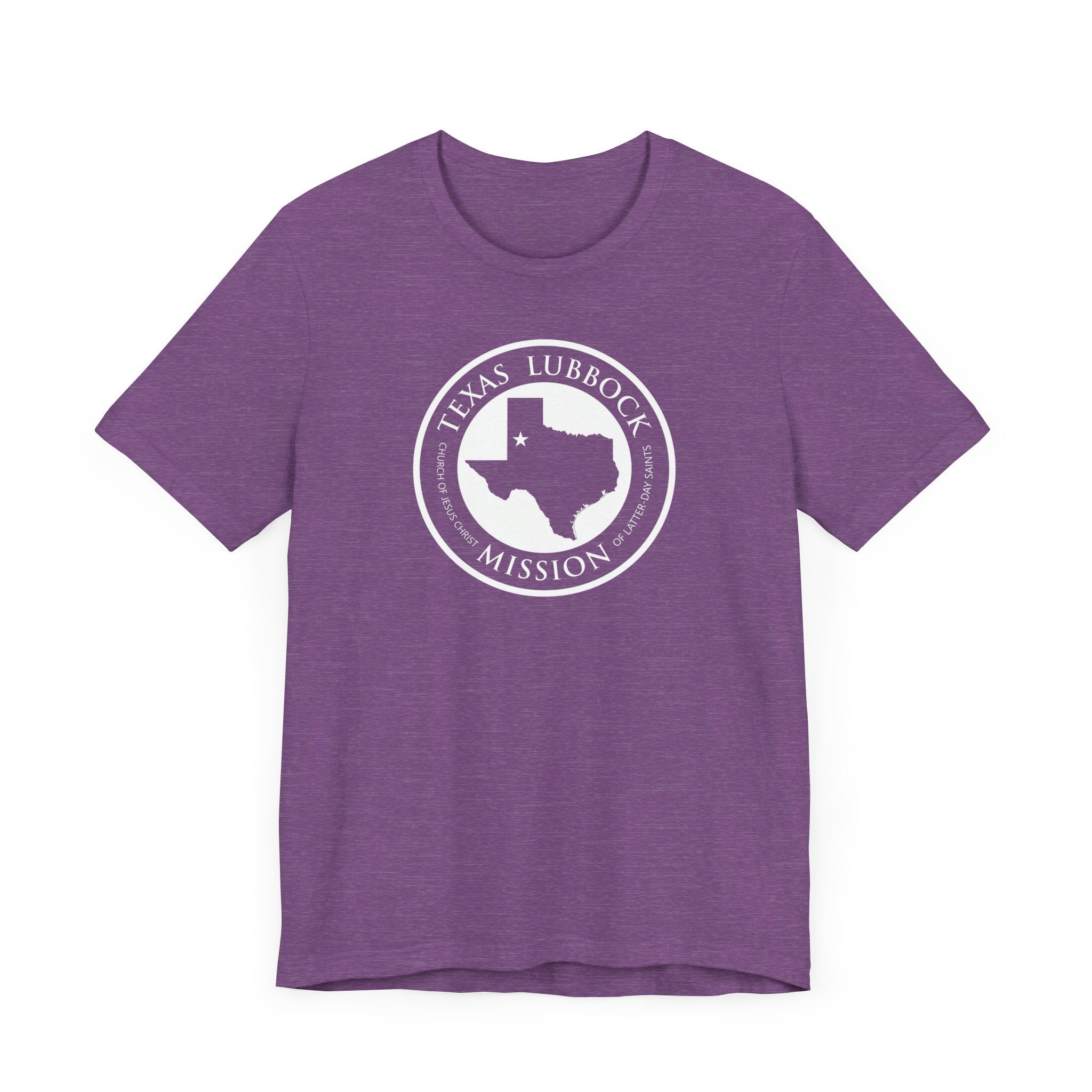 Texas Lubbock Mission Circular Monochrome Logo T-Shirt - Mission Wishlist - LDS Missionary Gift Store
