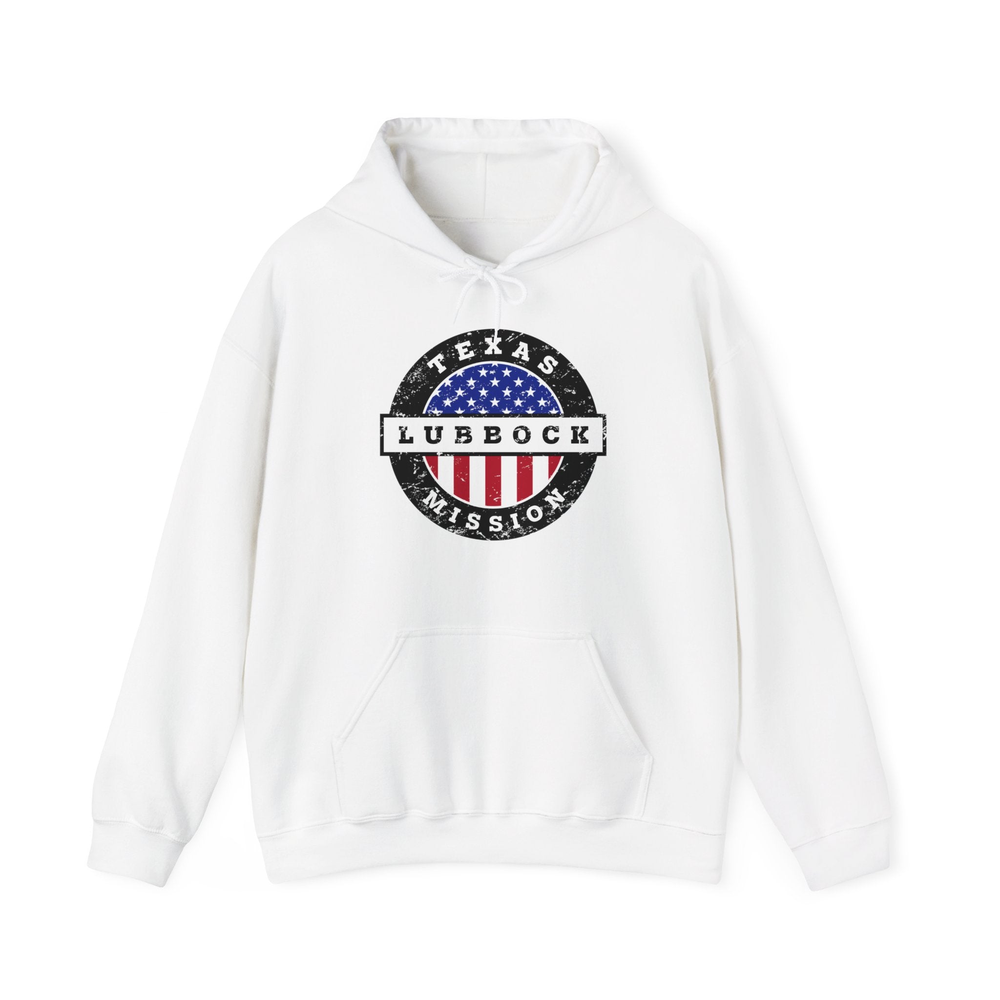 Texas Lubbock Mission Circular USA Flag Hoodie - Mission Wishlist - LDS Missionary Gift Store