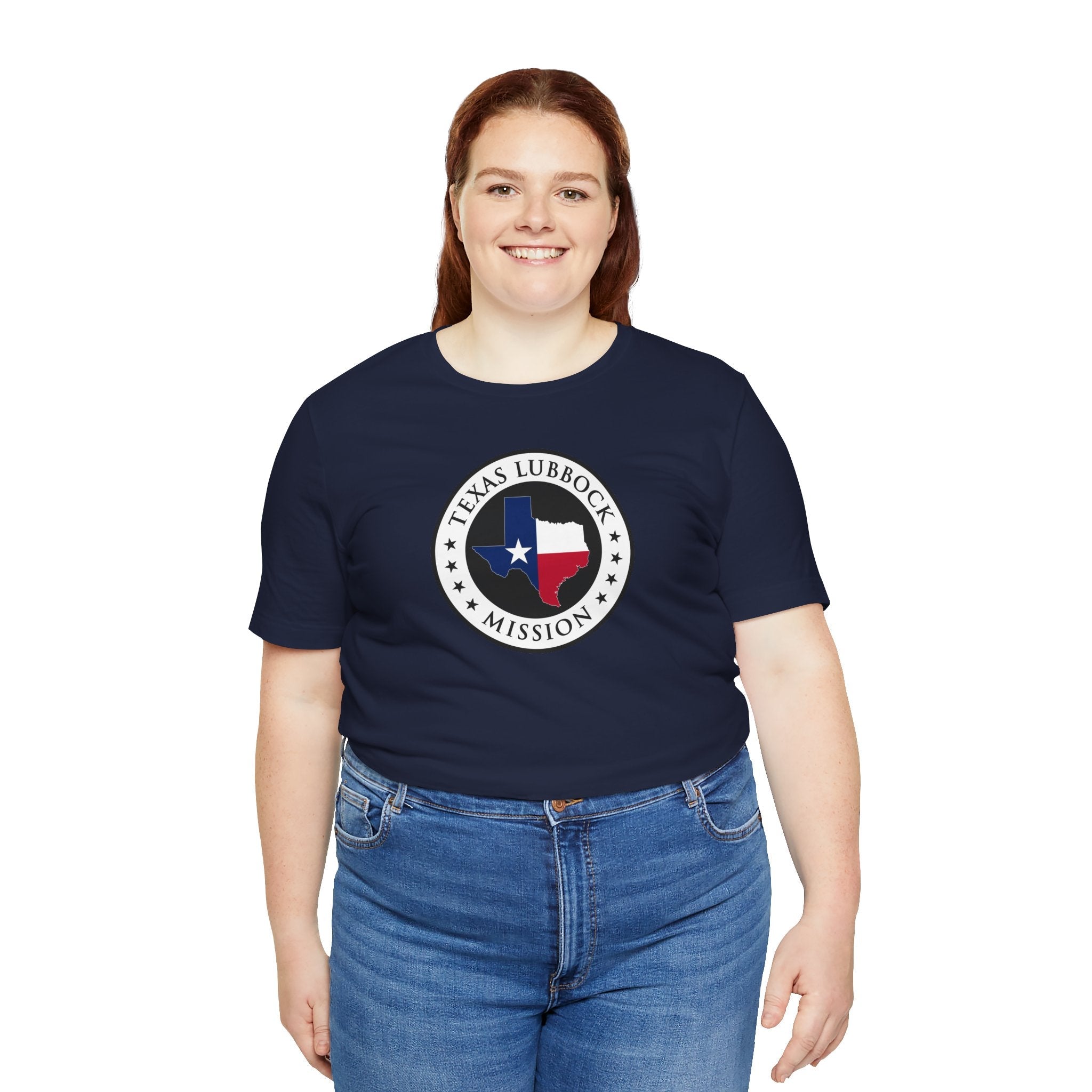 Texas Lubbock Mission State Flag Logo (White Border) T-shirt - Mission Wishlist - LDS Missionary Gift Store