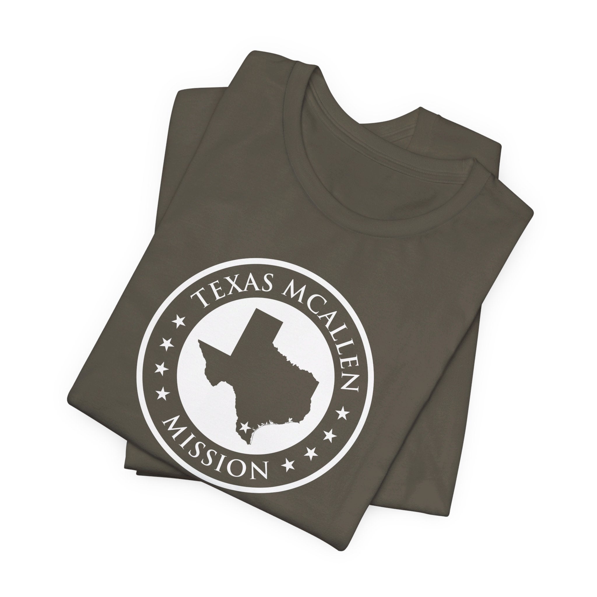 Texas McAllen Mission Circular Monochrome Logo T-Shirt - Mission Wishlist - LDS Missionary Gift Store