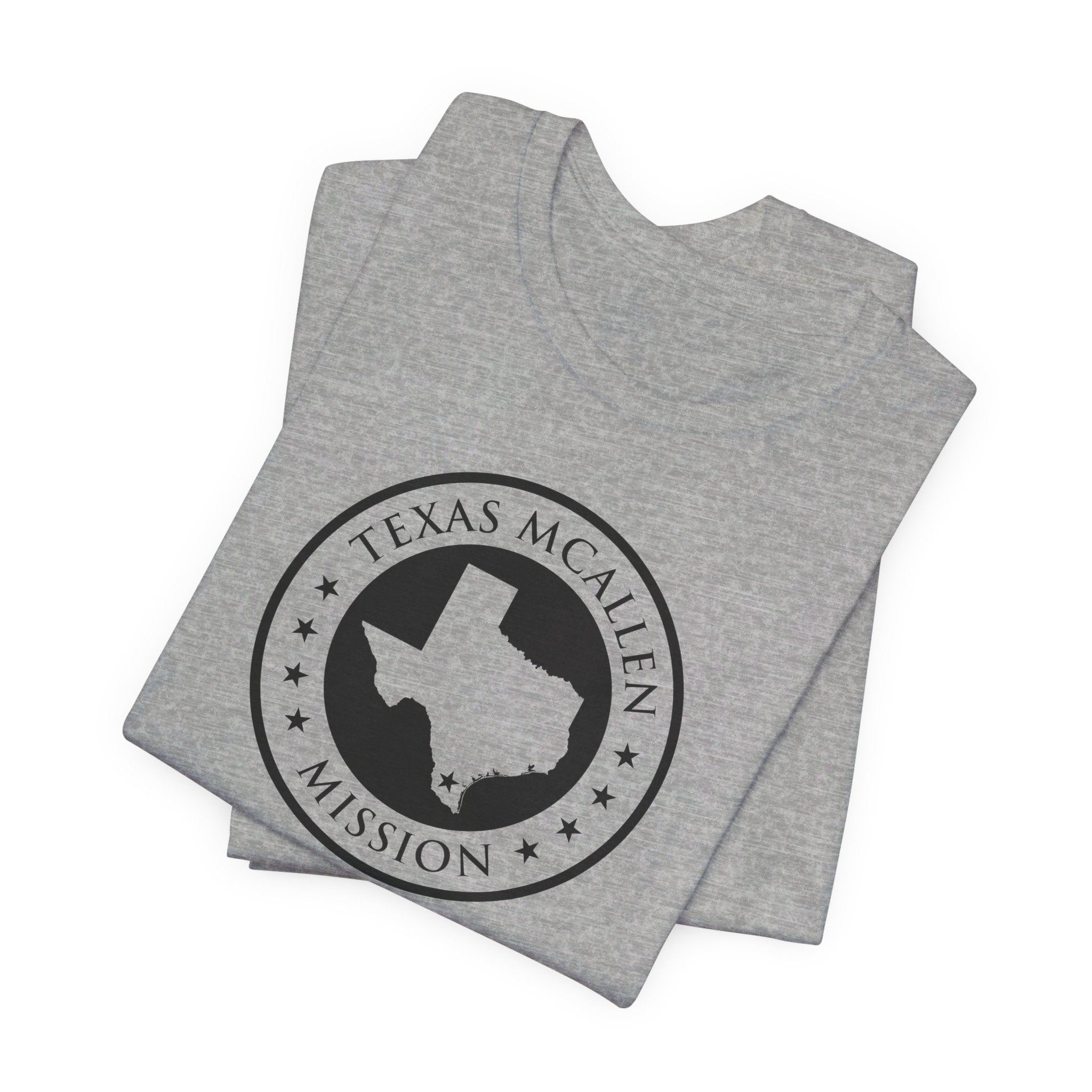 Texas McAllen Mission Circular Monochrome Logo T-Shirt - Mission Wishlist - LDS Missionary Gift Store