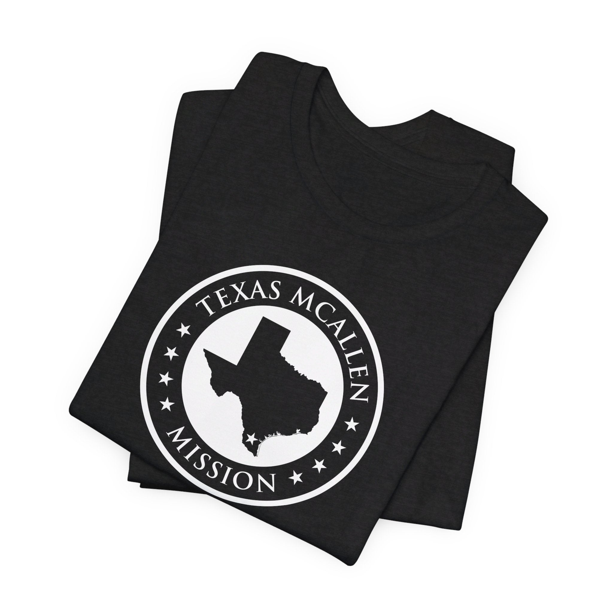 Texas McAllen Mission Circular Monochrome Logo T-Shirt - Mission Wishlist - LDS Missionary Gift Store