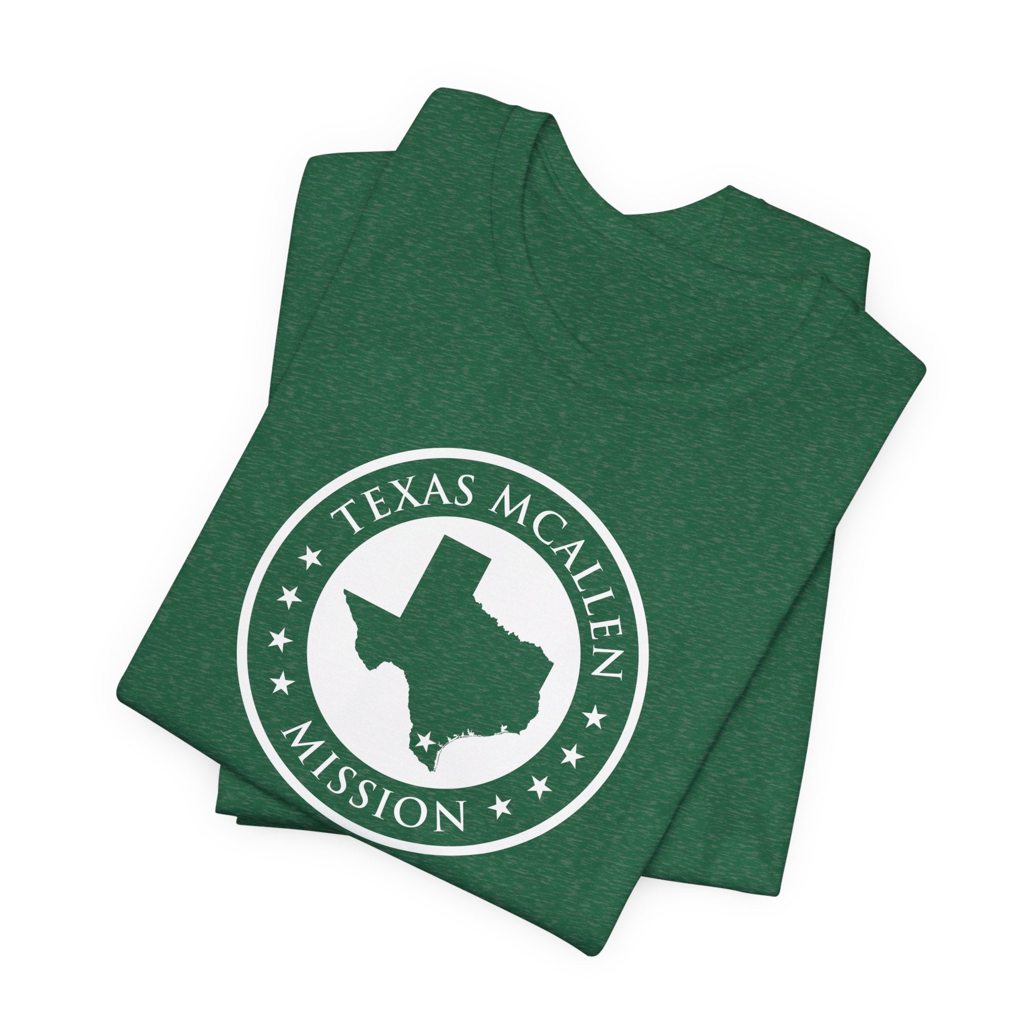 Texas McAllen Mission Circular Monochrome Logo T-Shirt - Mission Wishlist - LDS Missionary Gift Store