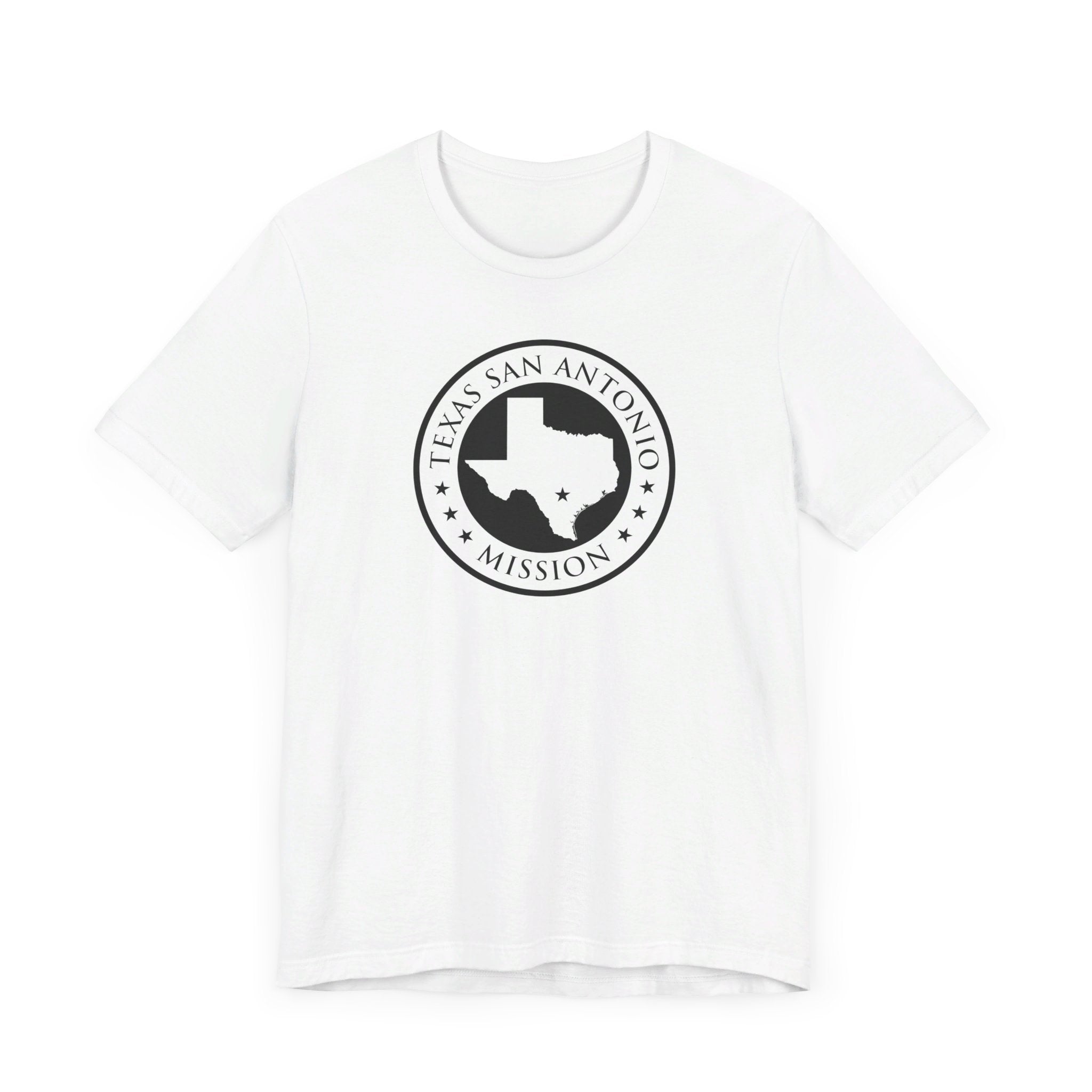 Texas San Antonio Mission Circular Monochrome Logo T-Shirt - Mission Wishlist - LDS Missionary Gift Store