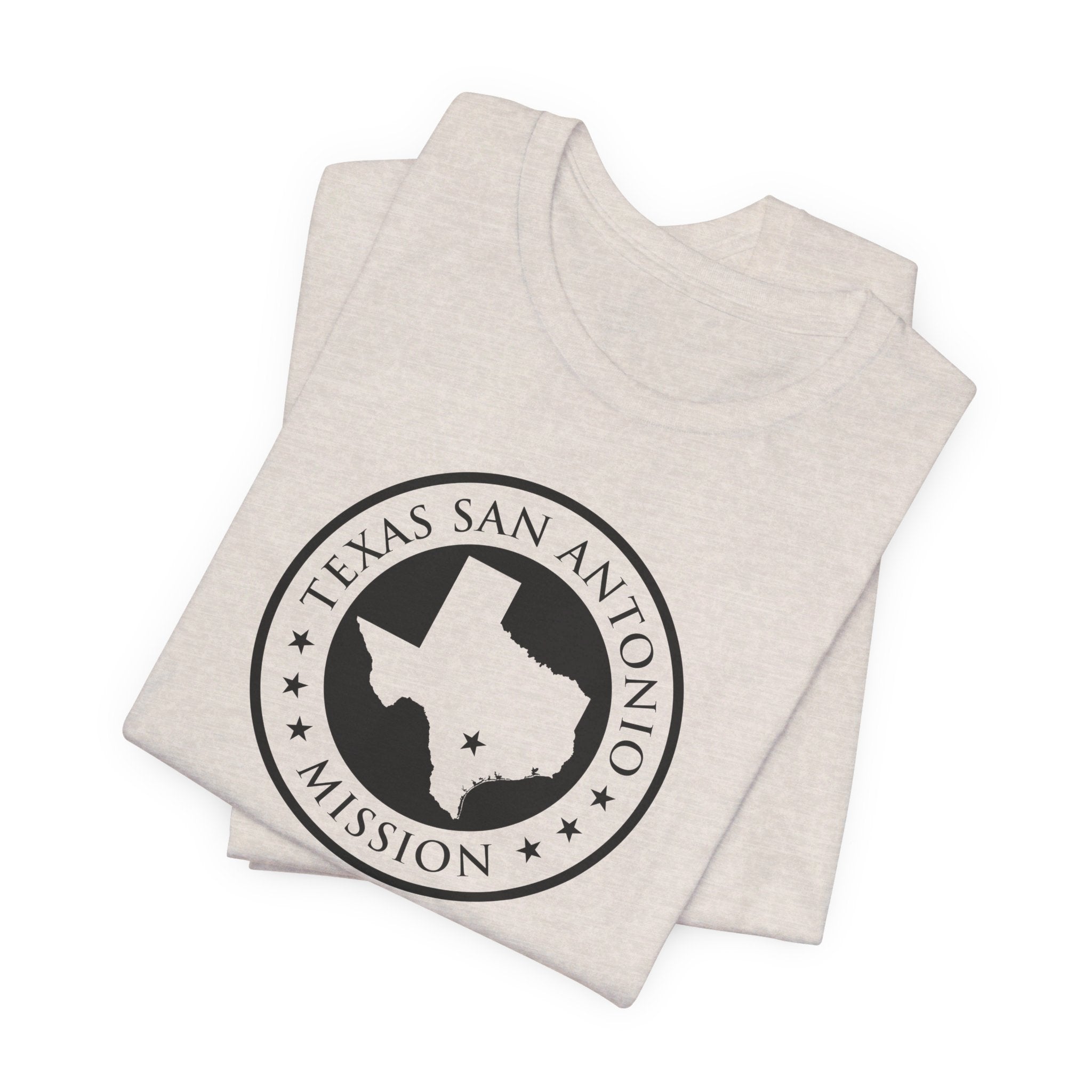 Texas San Antonio Mission Circular Monochrome Logo T-Shirt - Mission Wishlist - LDS Missionary Gift Store