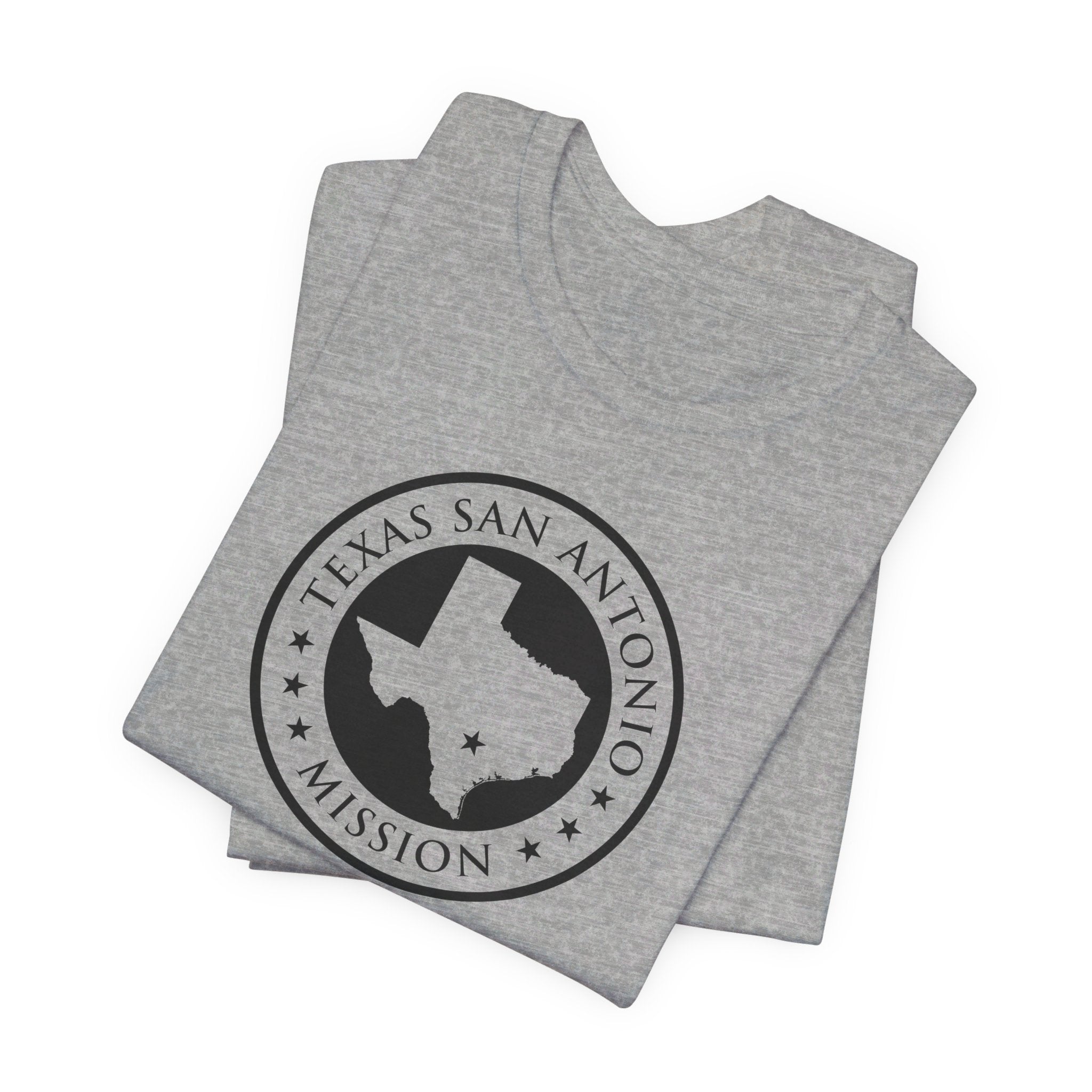 Texas San Antonio Mission Circular Monochrome Logo T-Shirt - Mission Wishlist - LDS Missionary Gift Store