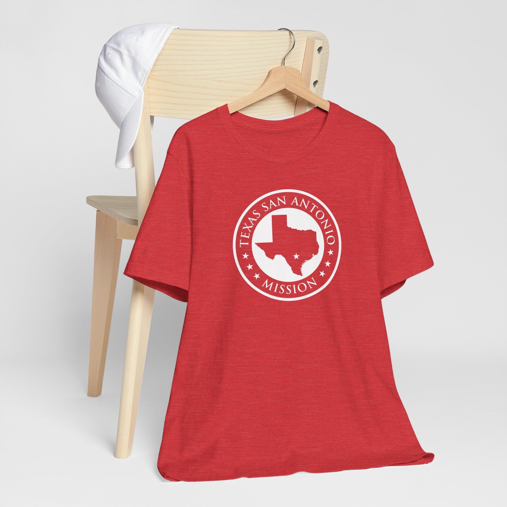Texas San Antonio Mission Circular Monochrome Logo T-Shirt - Mission Wishlist - LDS Missionary Gift Store